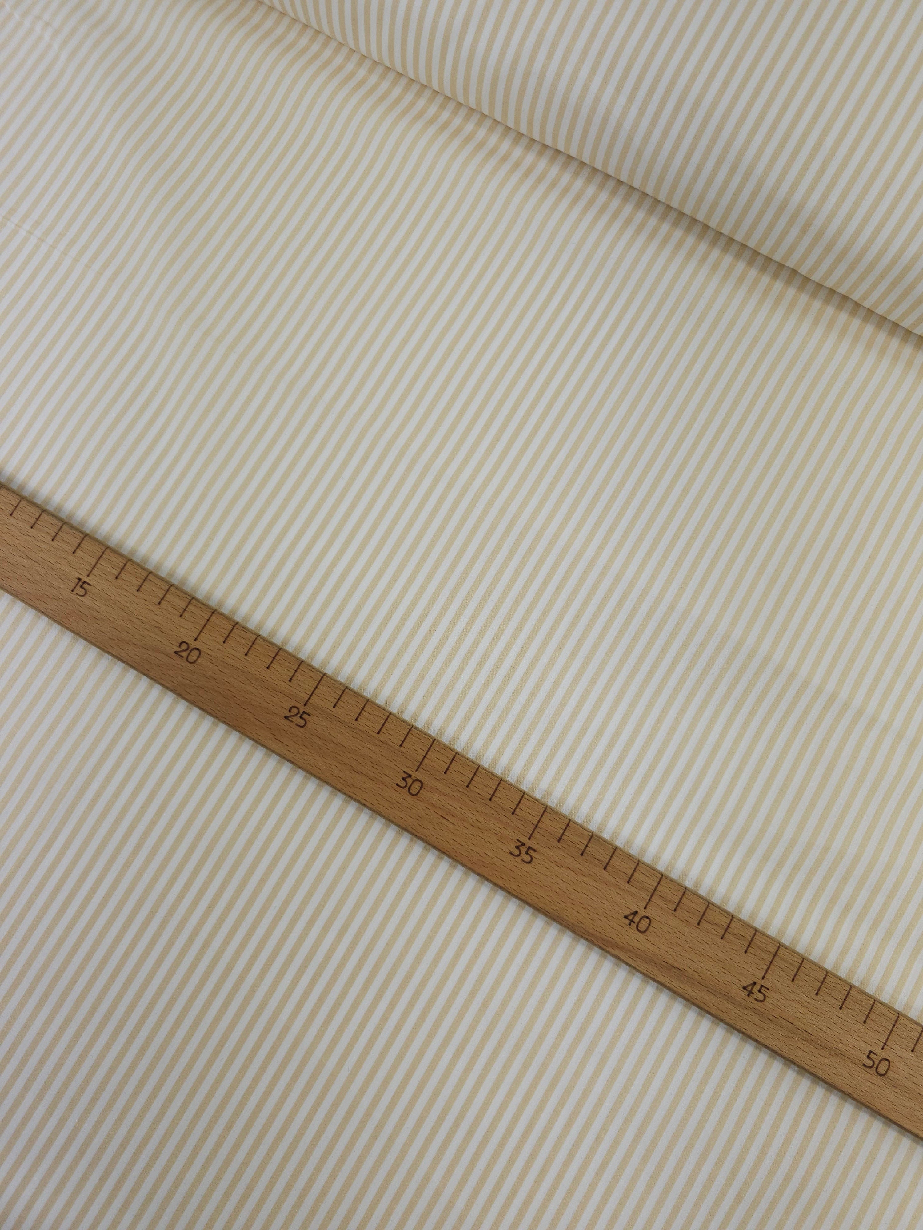 Warm Cream Stripe 100% Cotton 103" *EXTRA WIDE*