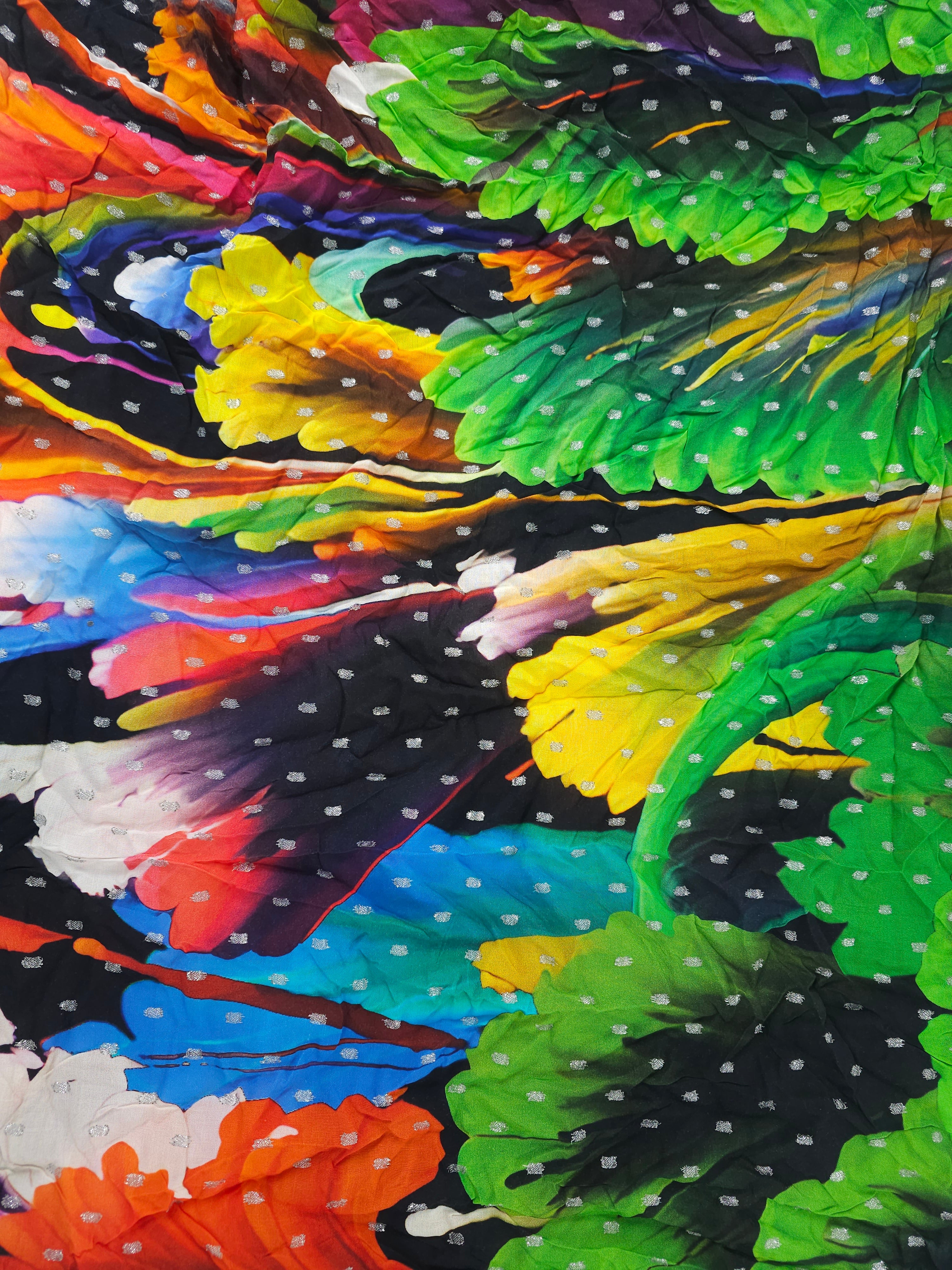 Rainbow fauna Viscose- 1.6m piece