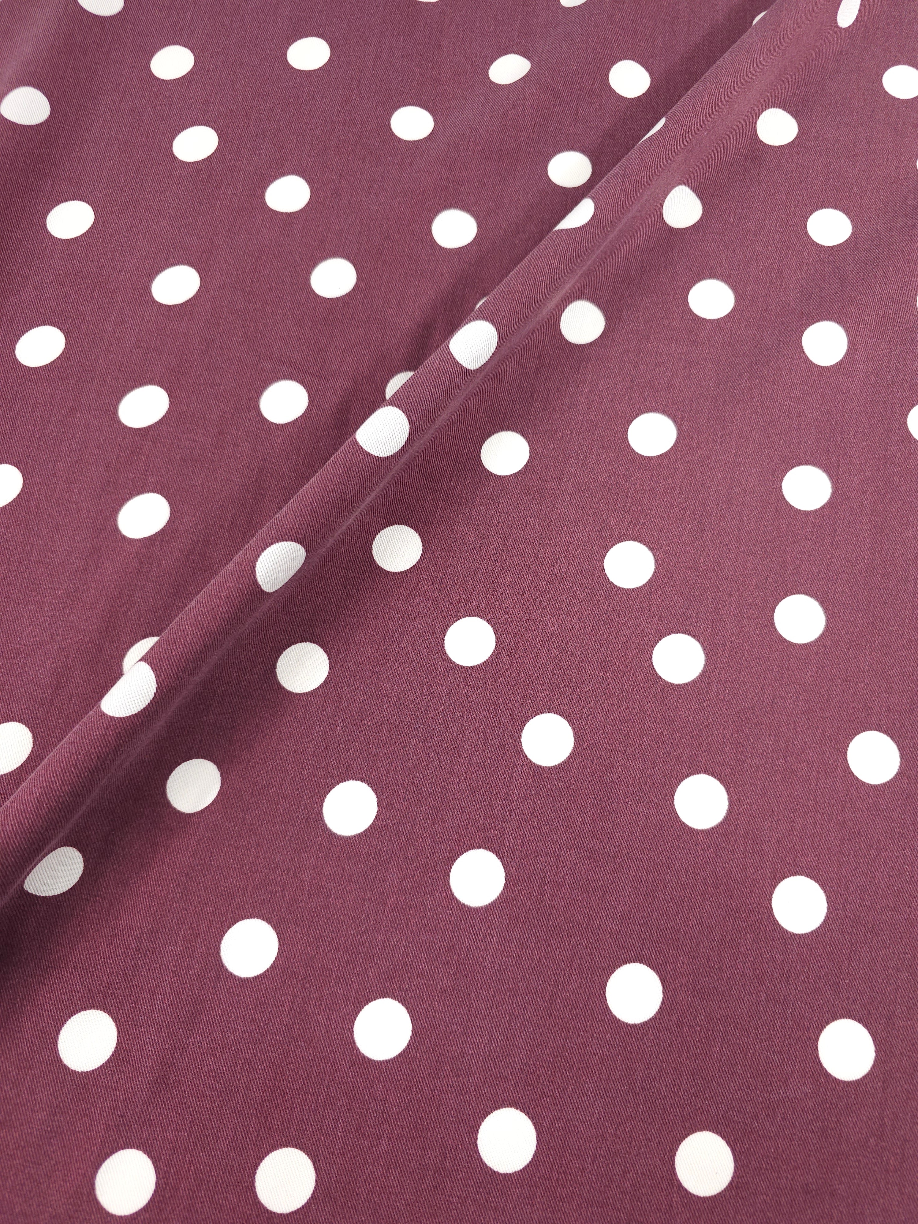 Grape Polka Spot Tencel Viscose