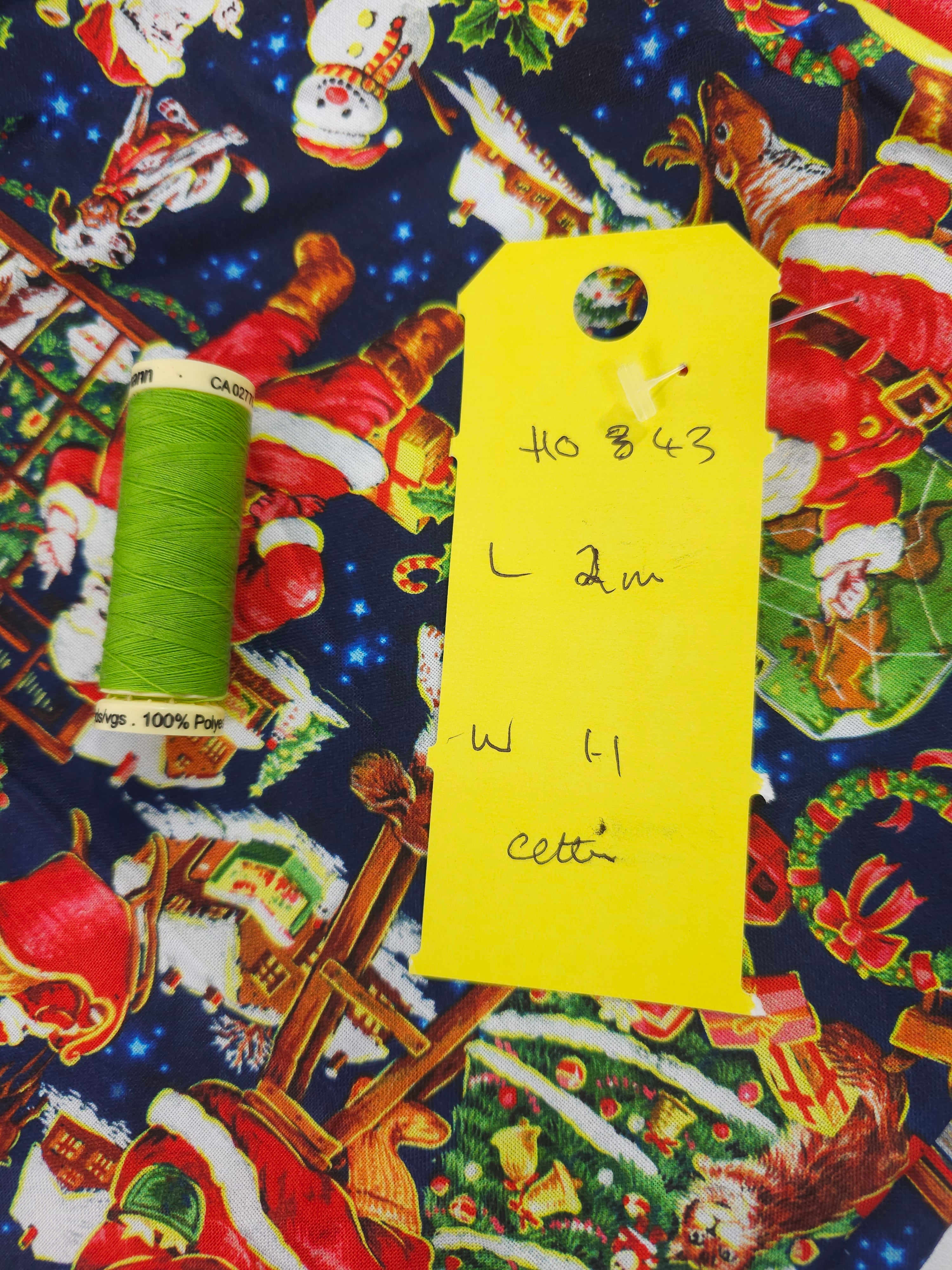 Santa's mission Cotton- 2m piece