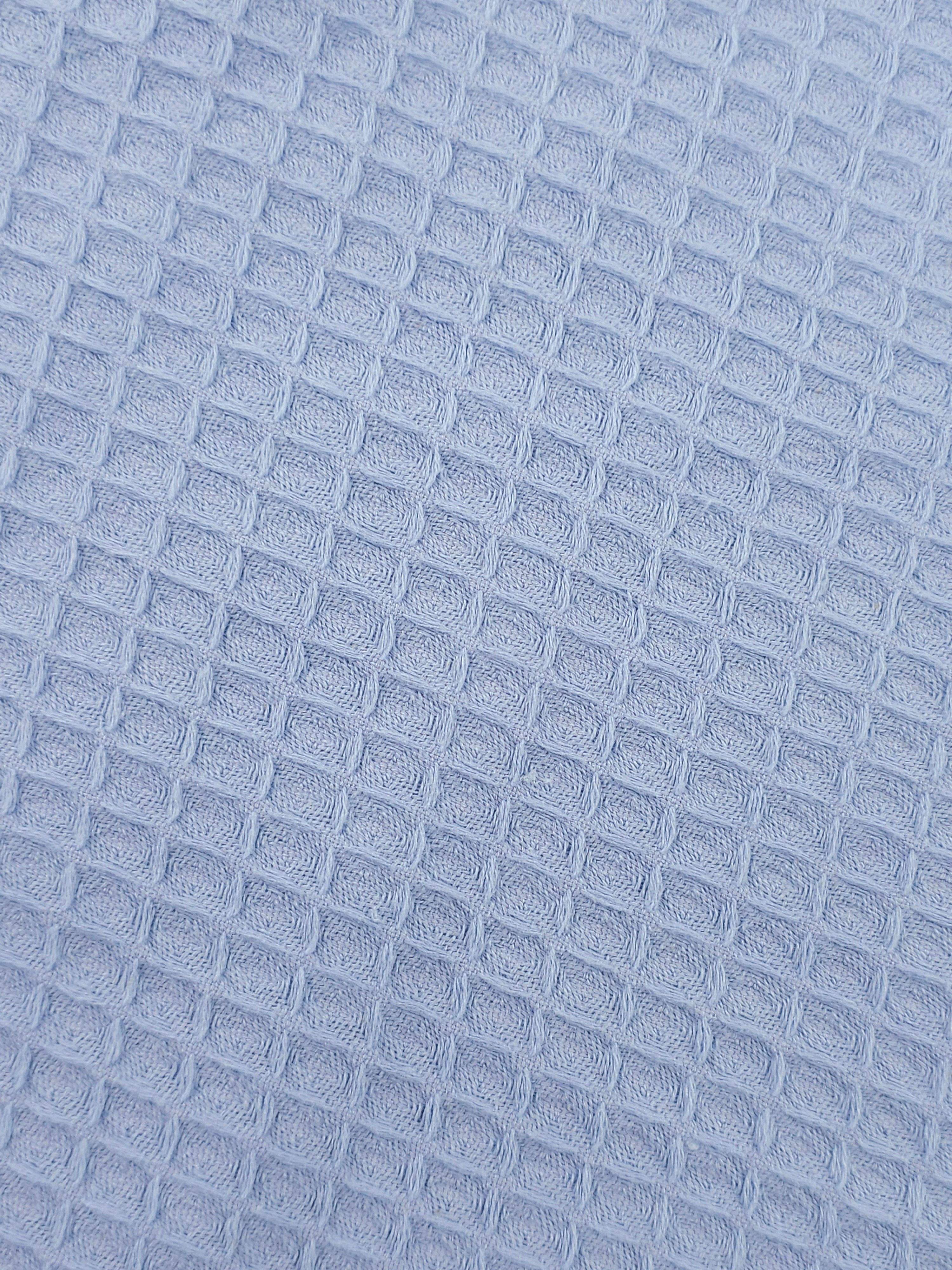 Baby Blue Waffle Cotton *EXTRA WIDE*