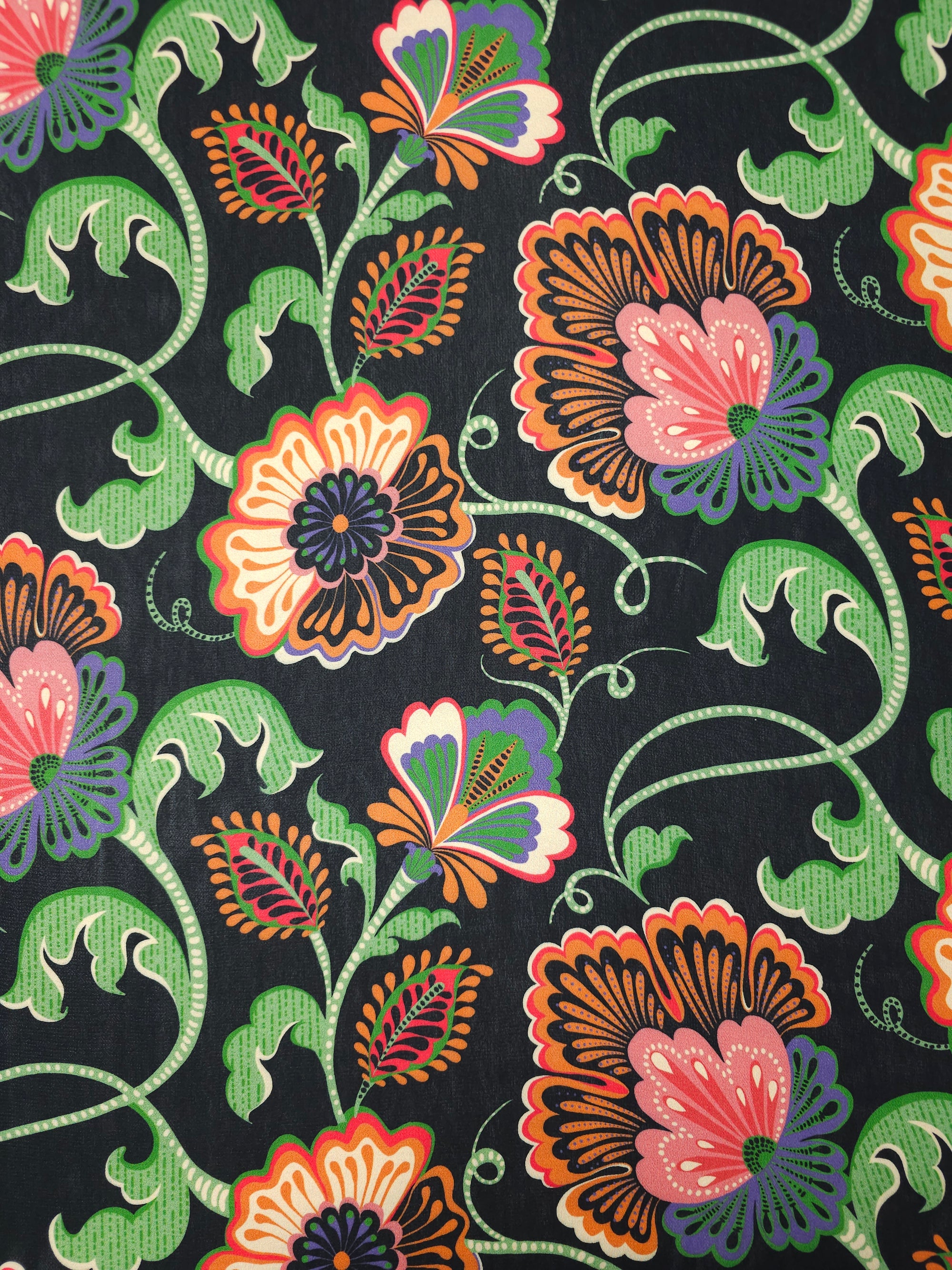 Floral Fiesta Viscose Crepe *DEFECT*