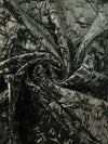 Forest Black Frosted Viscose Velvet