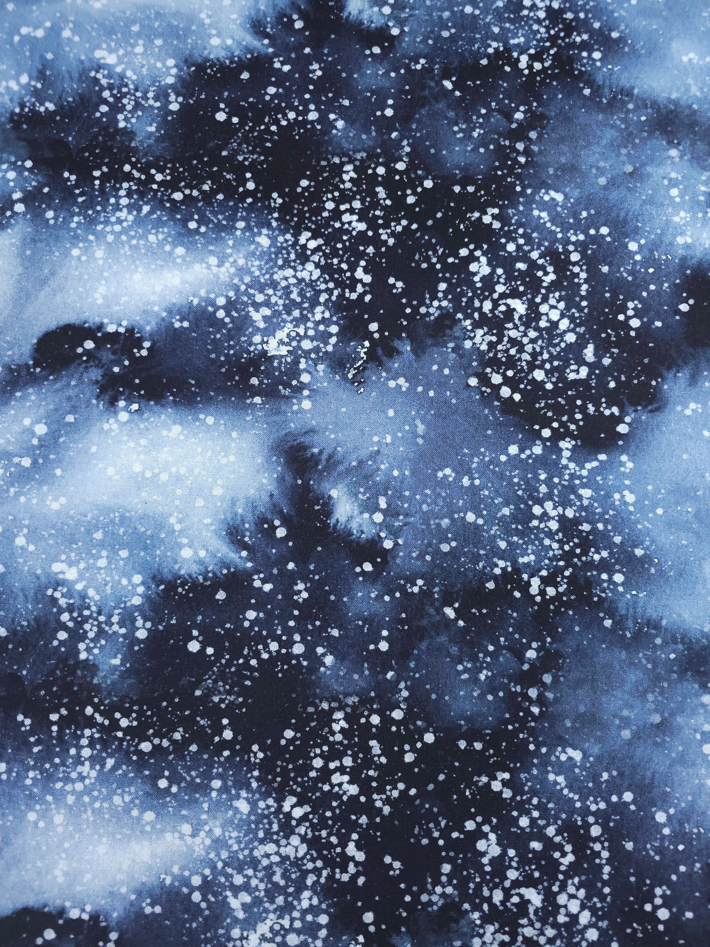 Smokey Blue Snow Storm 100% Cotton 106” *EXTRA WIDE*