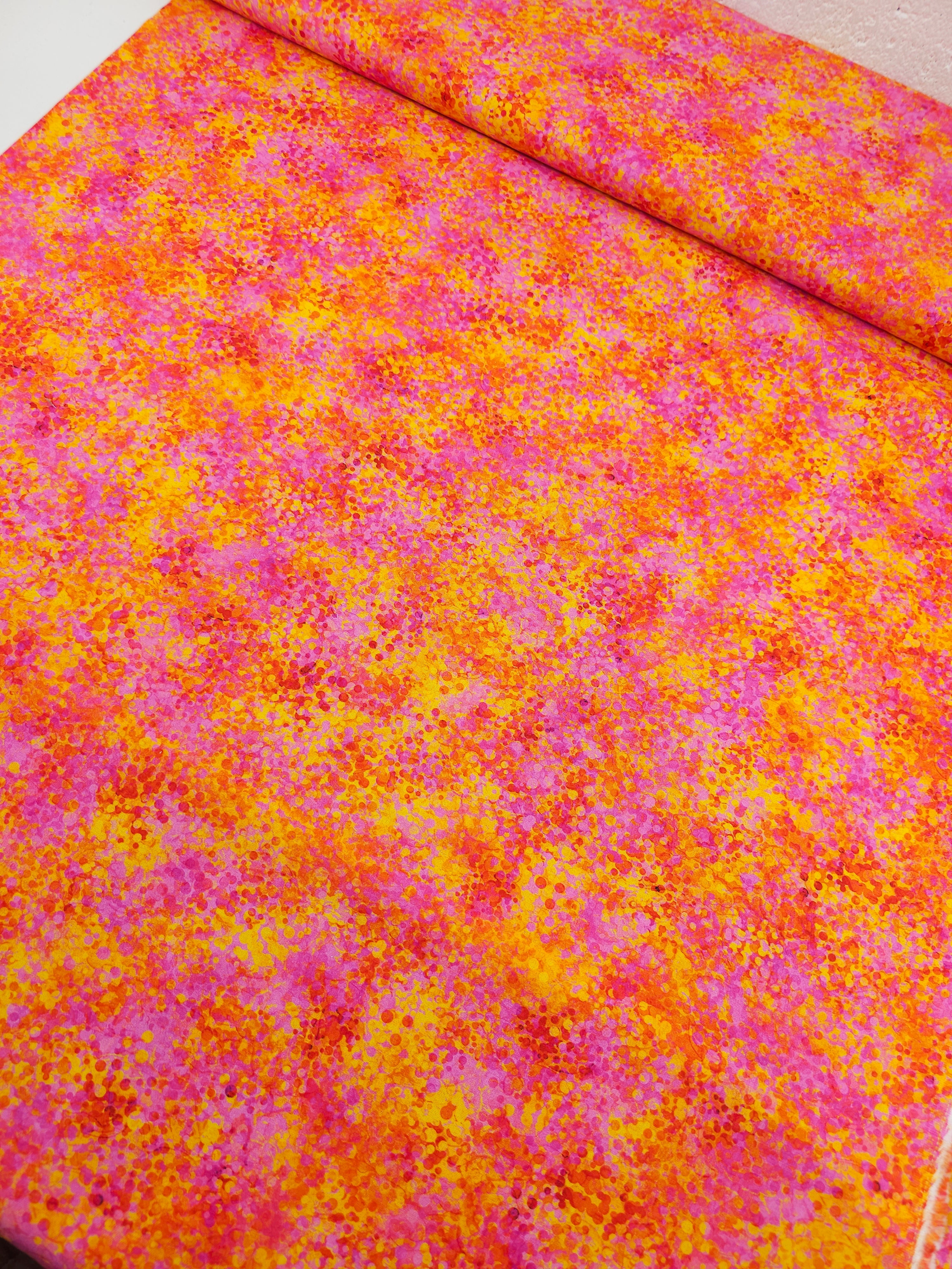 Sunset Confetti Dots 100% Cotton 106" *EXTRA WIDE*