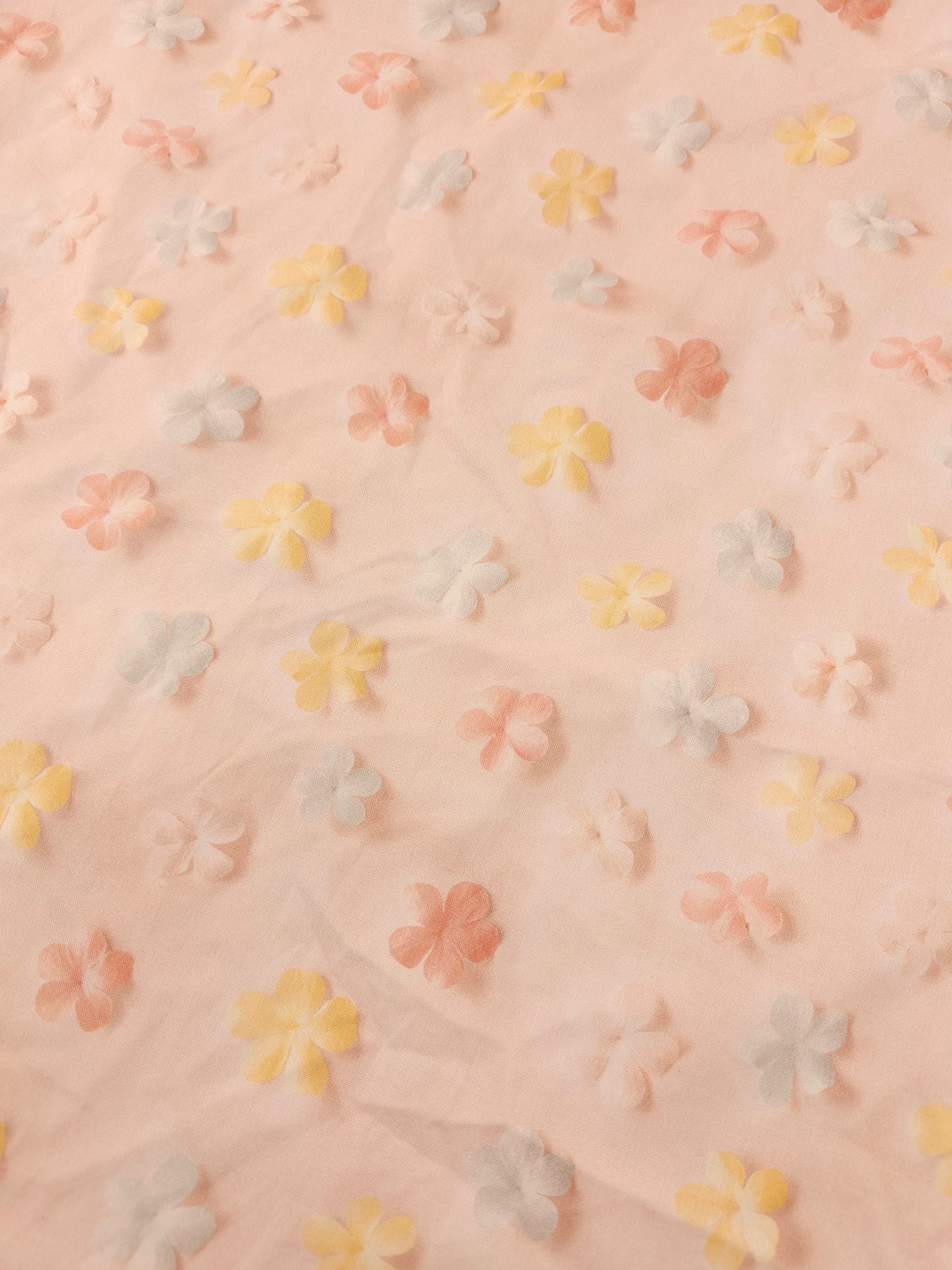 Pastel pink flower Cotton- 2m piece