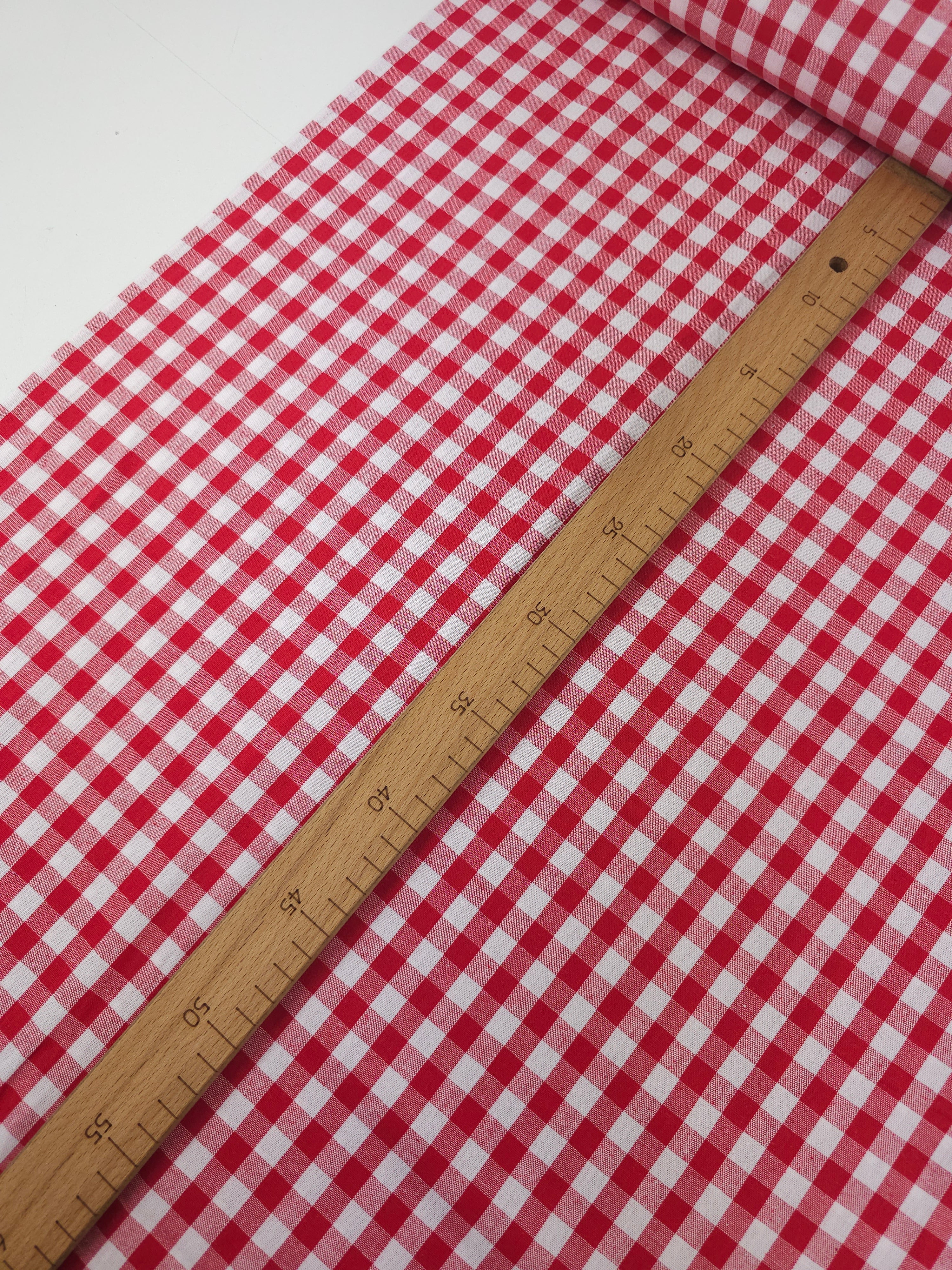 Red Gingham 100% Cotton