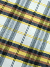 Yellow/Brown Tartan Soft Brushed Acrylic Wool