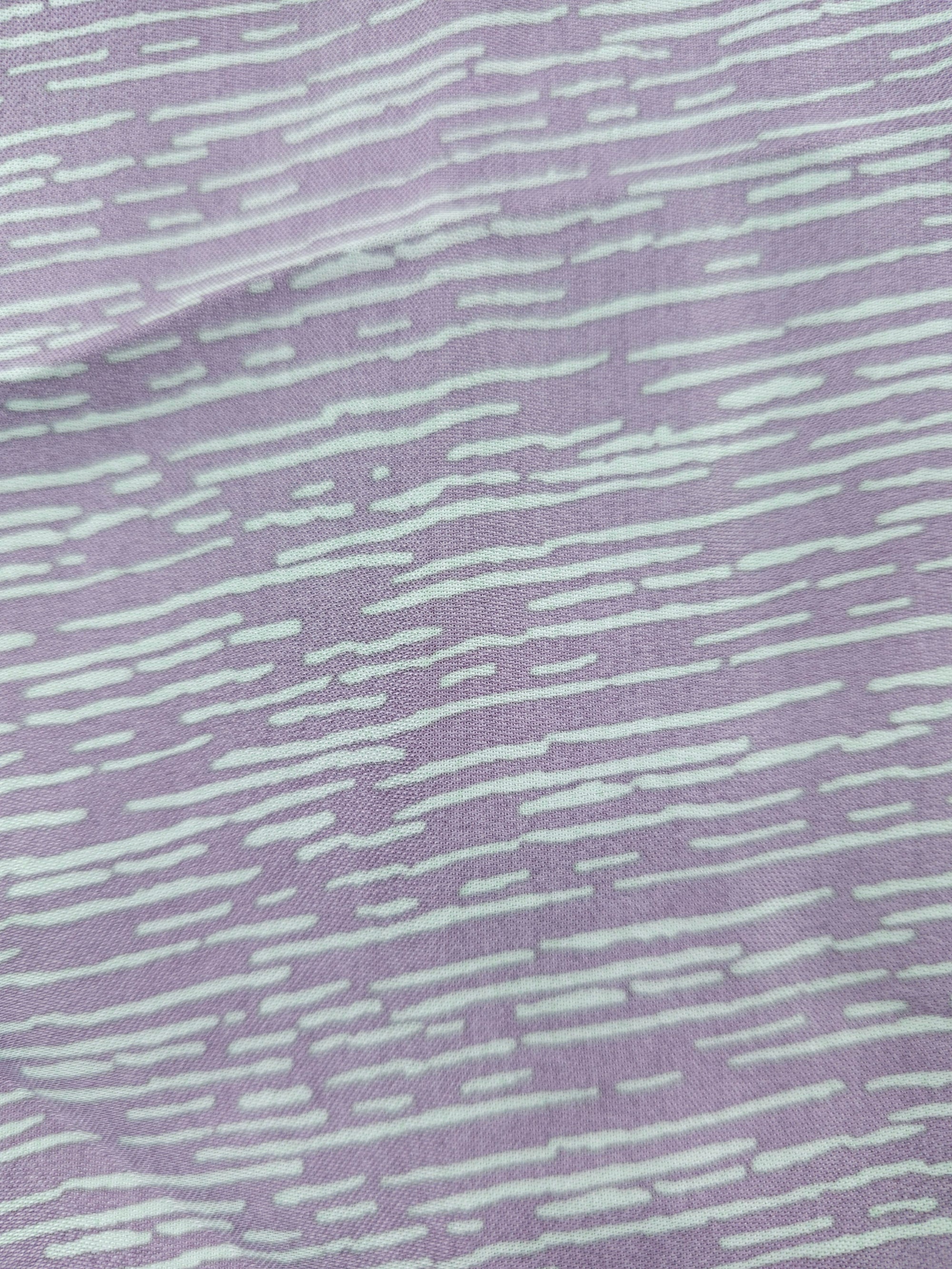 Grey mint lines Viscose sateen- 4m piece