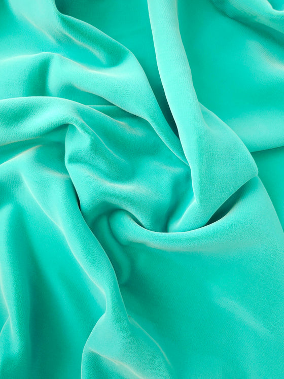 Aqua Blue Viscose Velvet