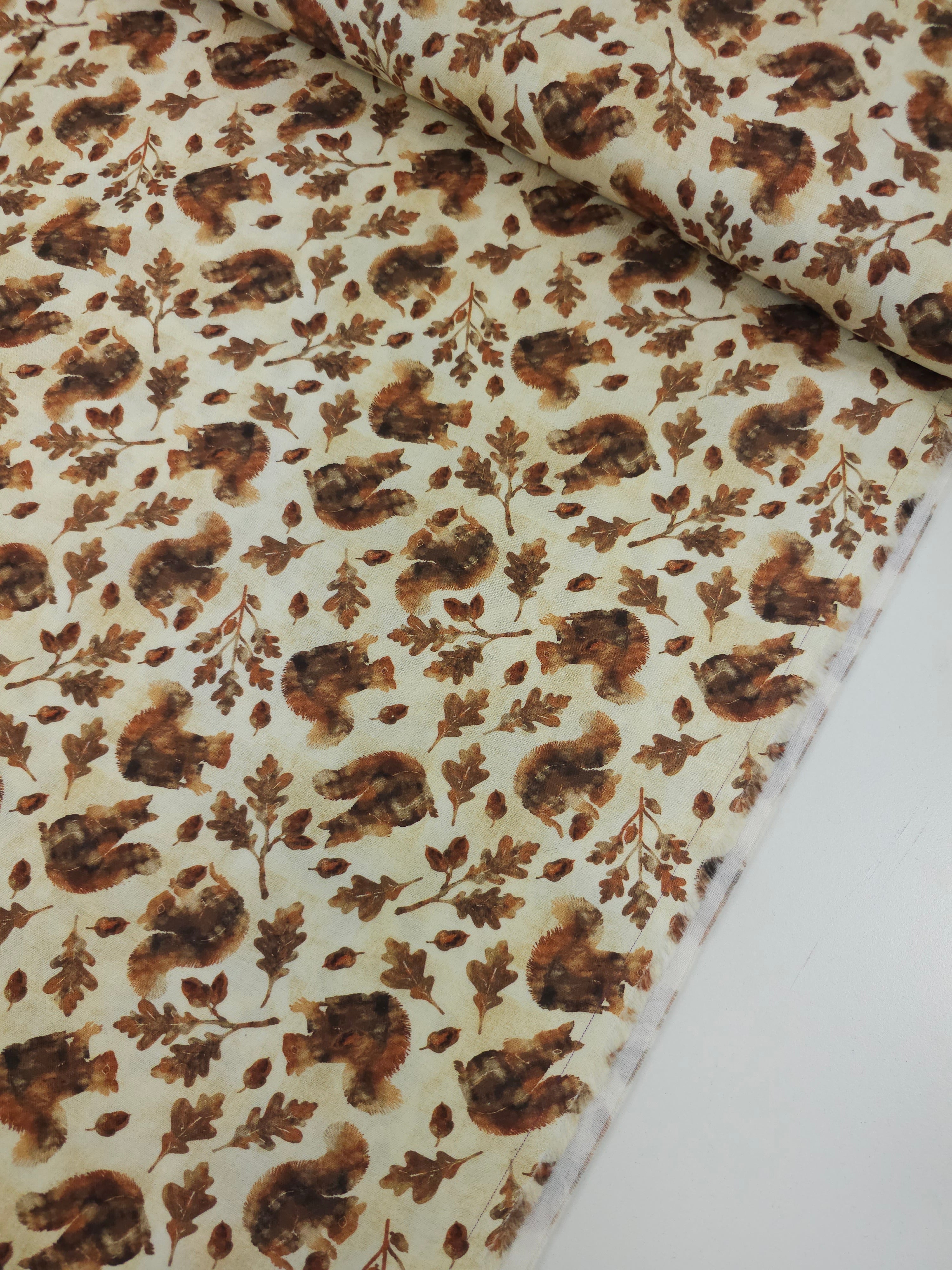 Squirrel Leaf 100% Cotton