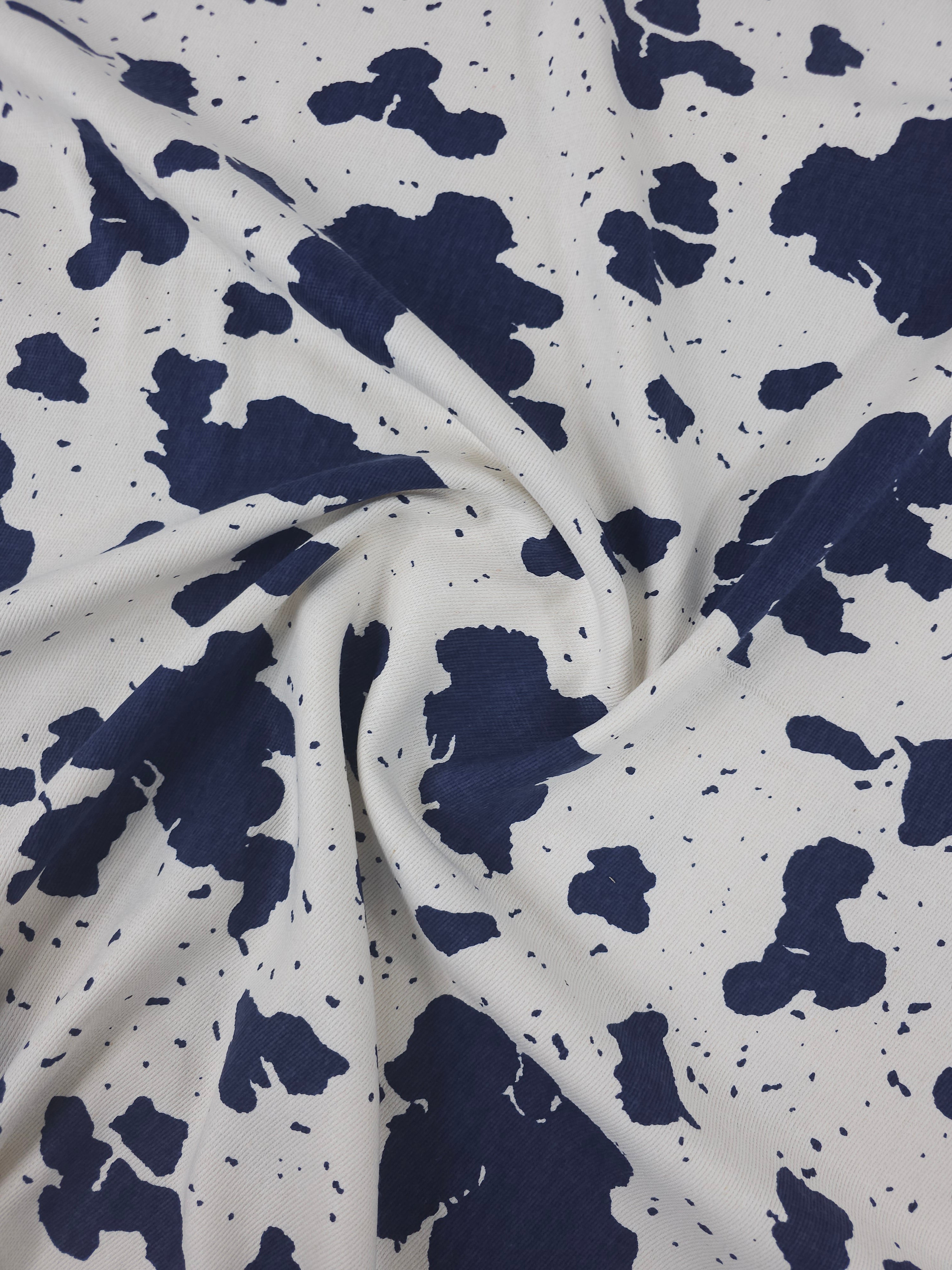Navy Blue Speckle Cow Denim