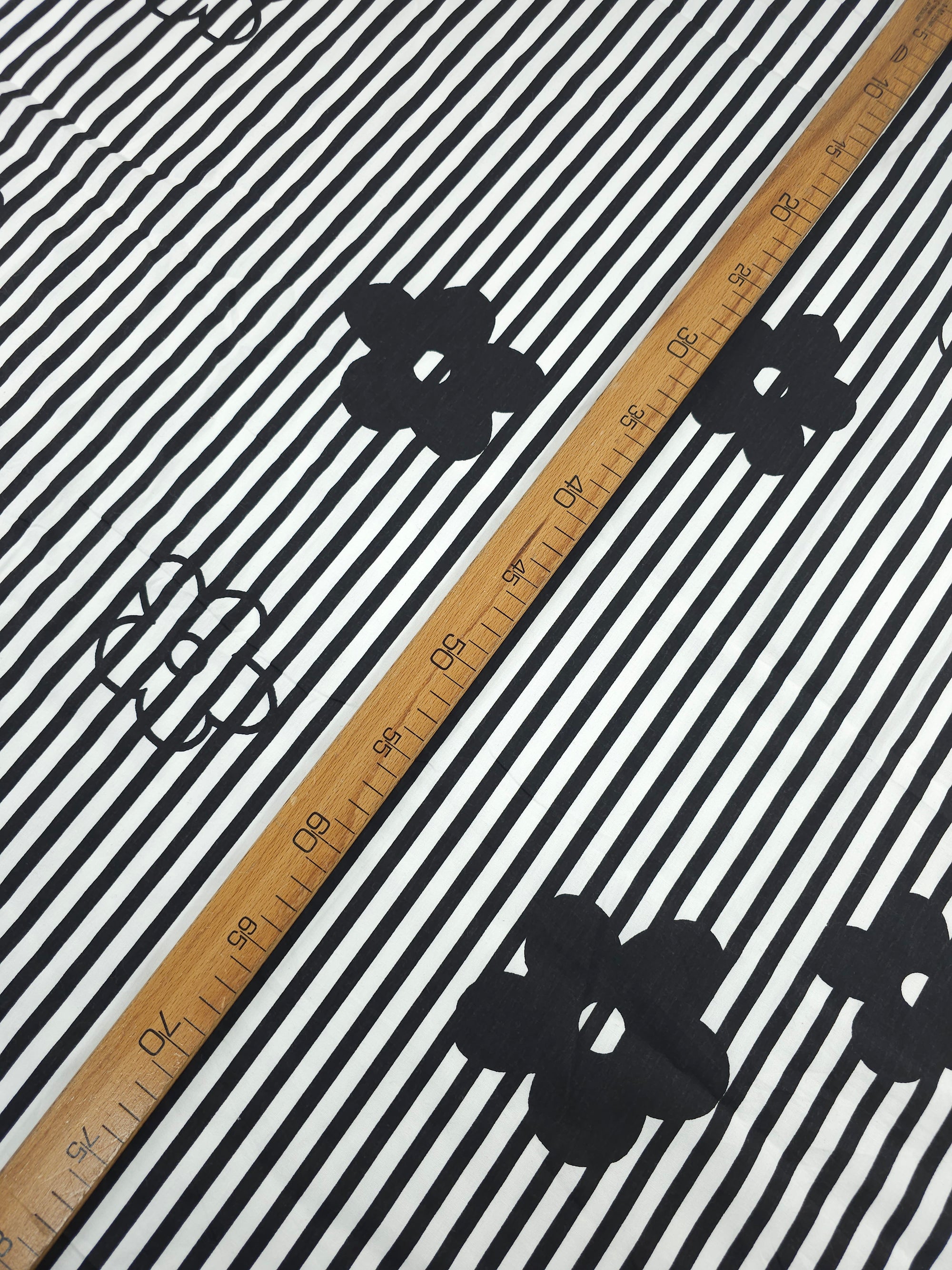 Mono Pop Flower Stripe Cotton Poplin