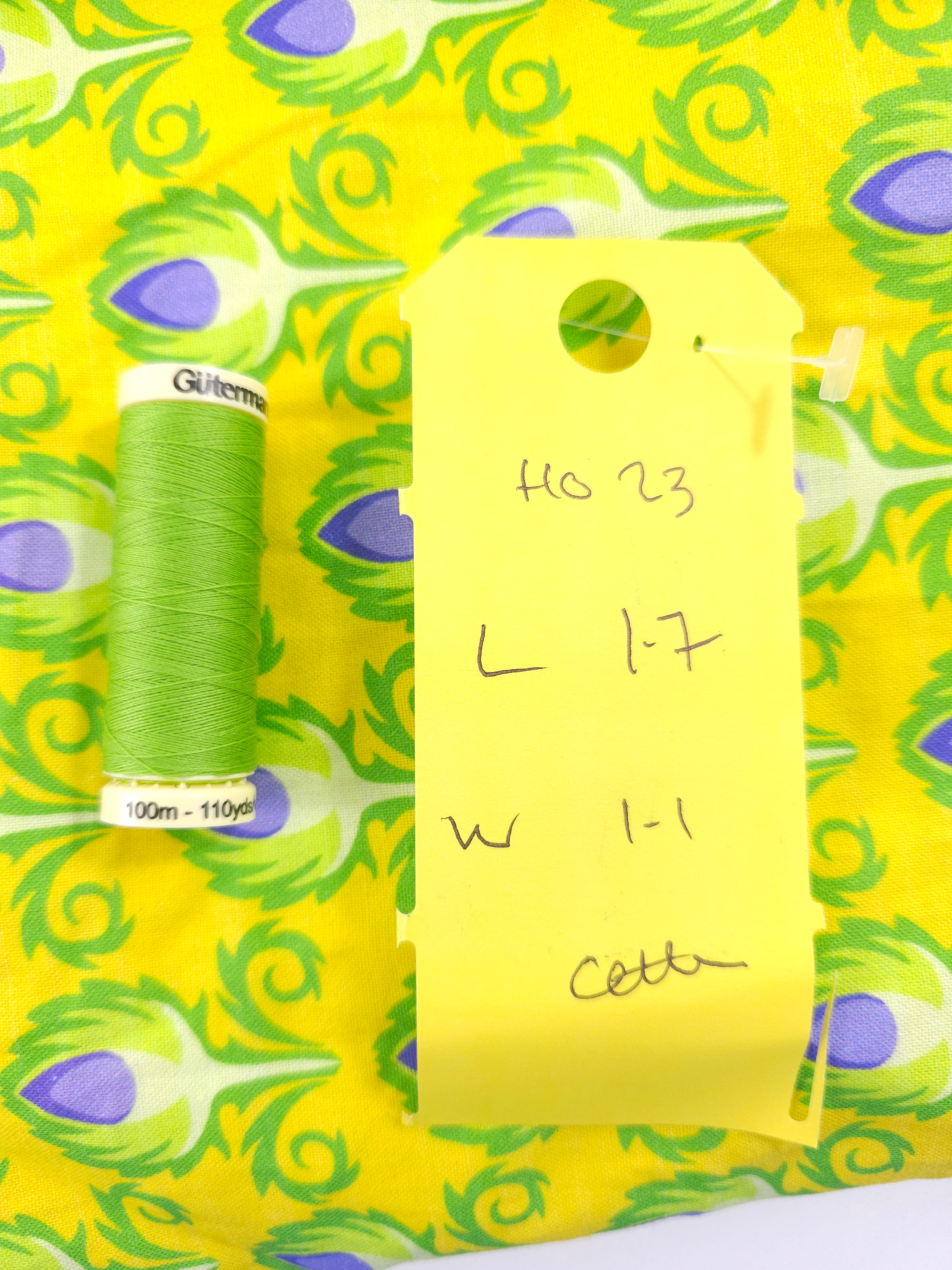 Yellow artichoke Cotton- 1.7m piece