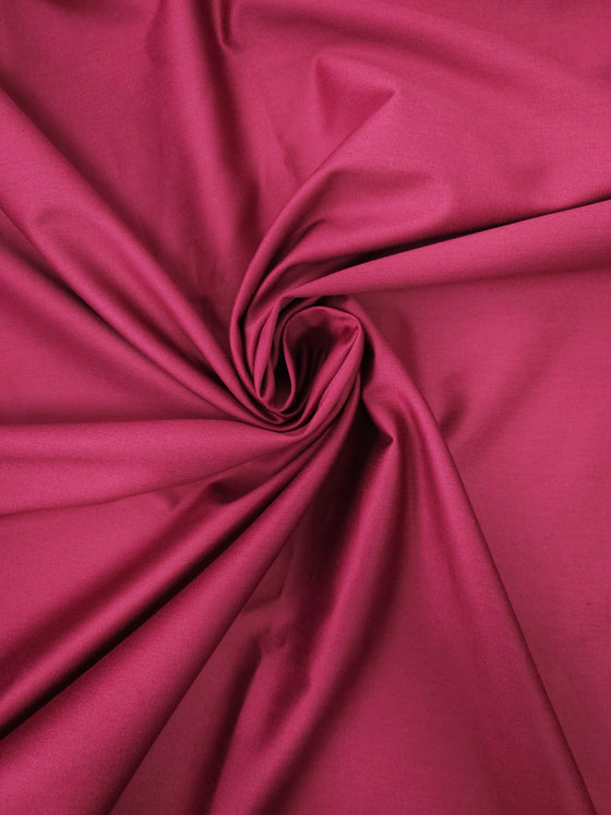 Mulberry Red Brushed Cotton Tencel