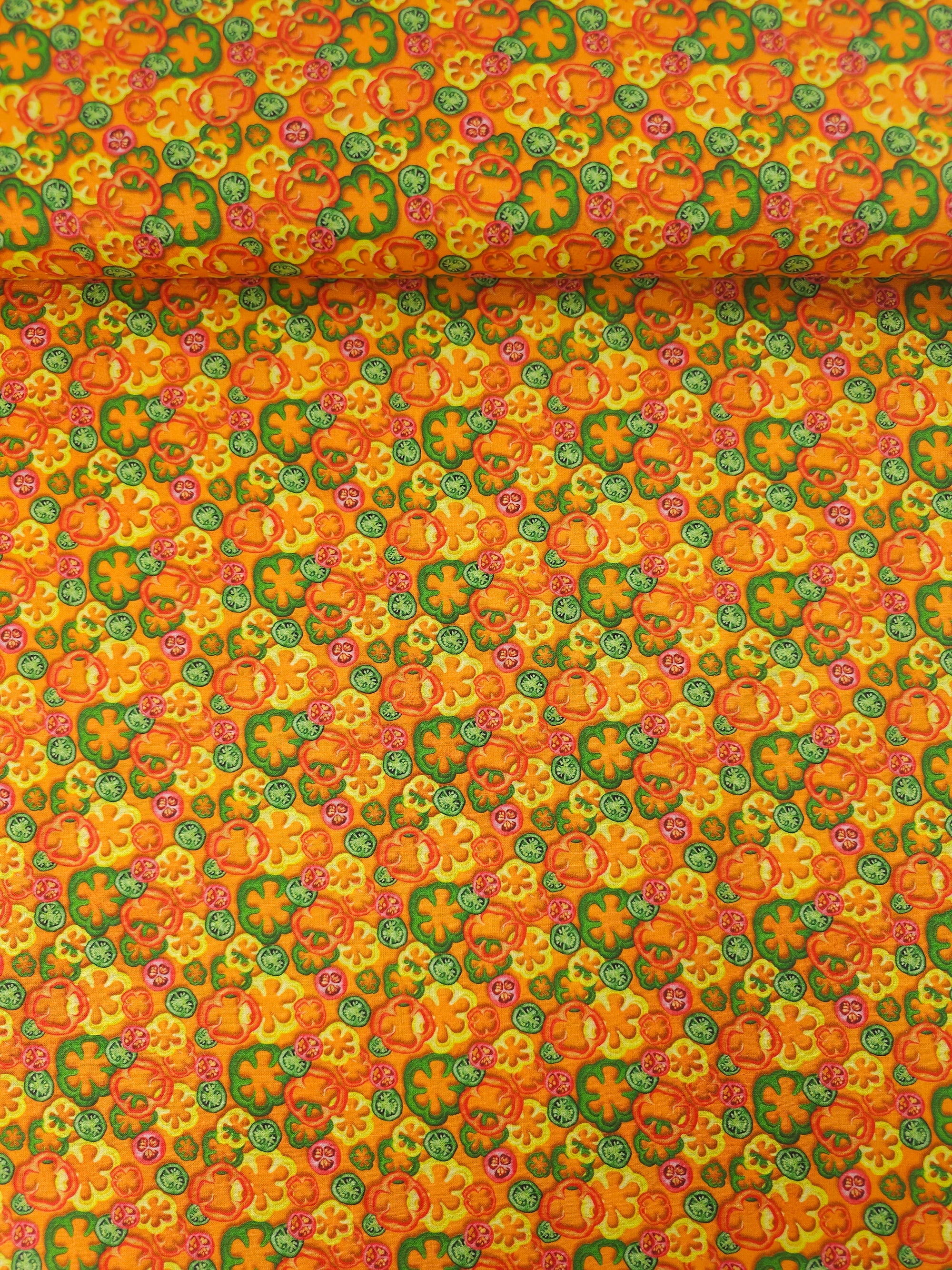 Orange Jalapeño Peppers 100% Cotton