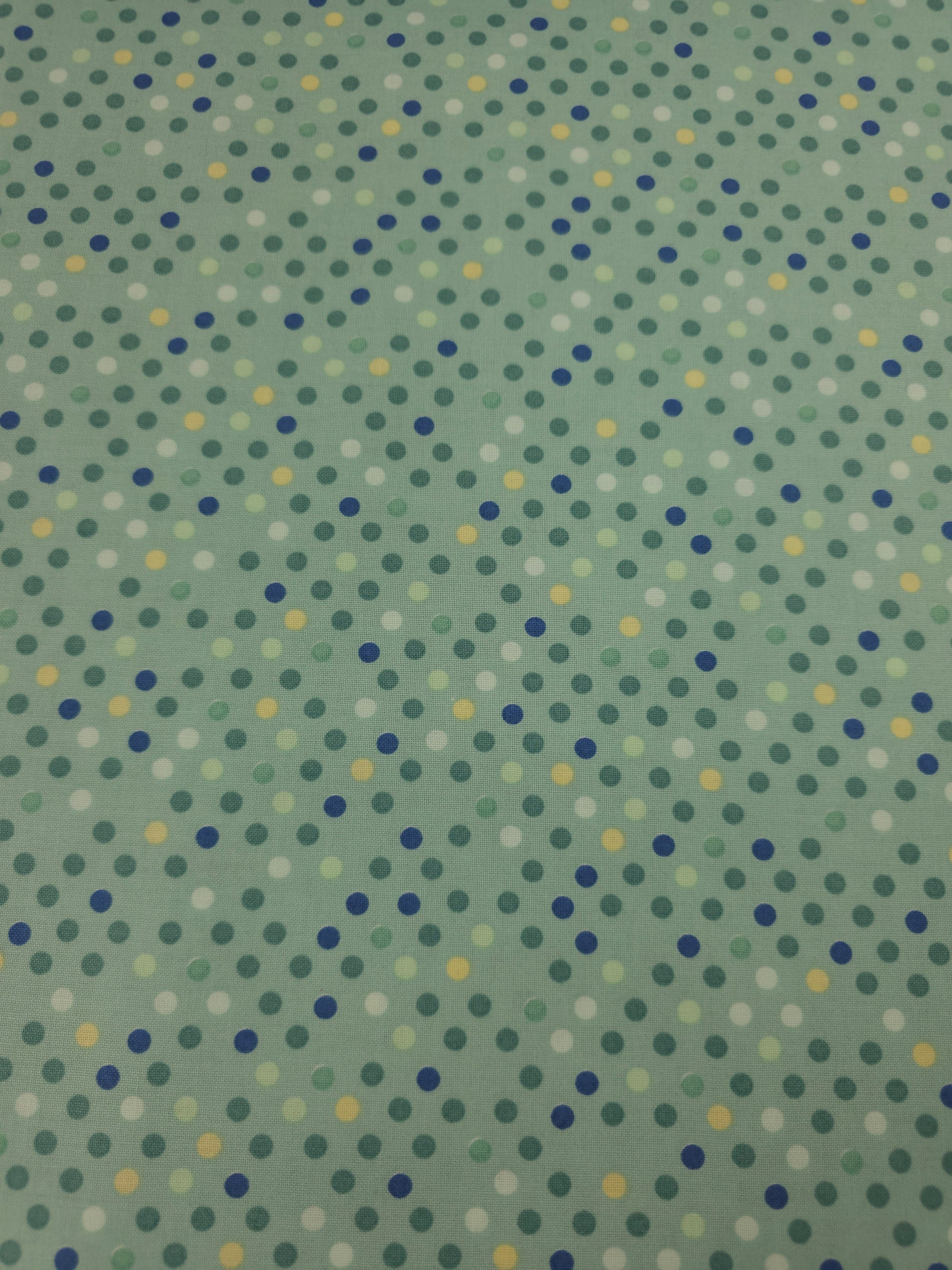 Sage Green Polka Spot 100% Cotton