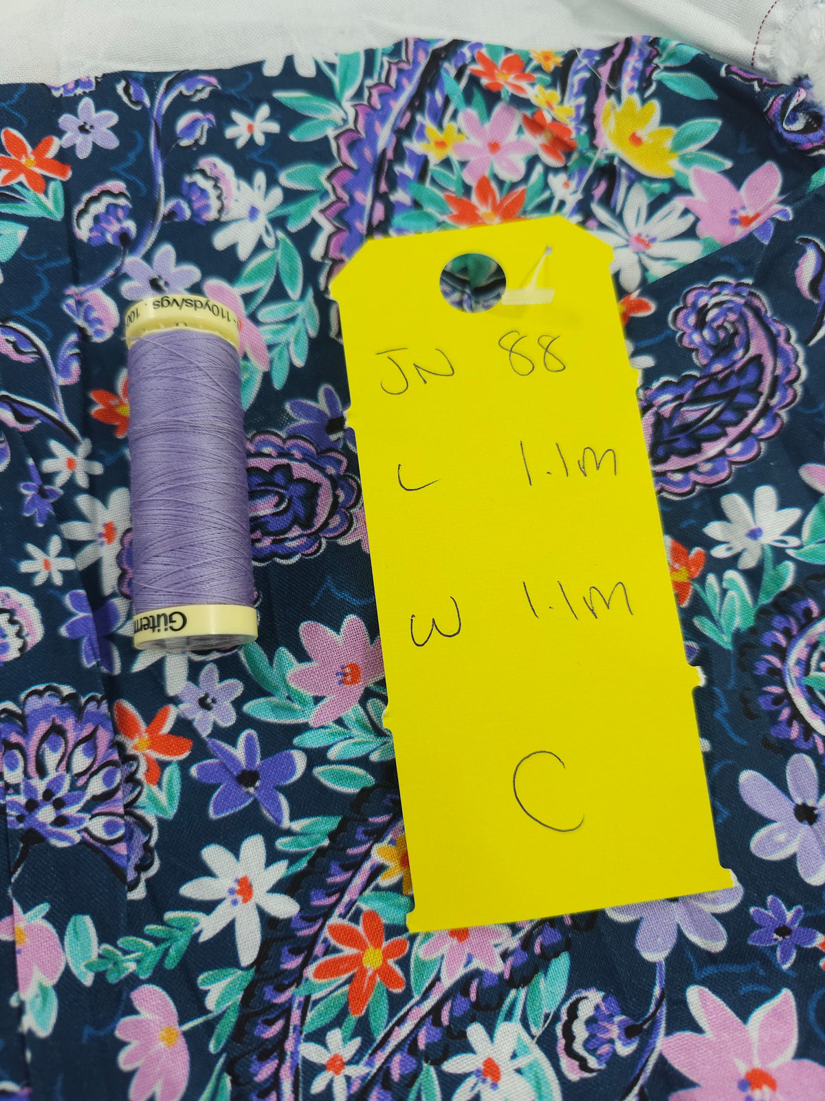 Paisley floral Cotton- 1.1m piece