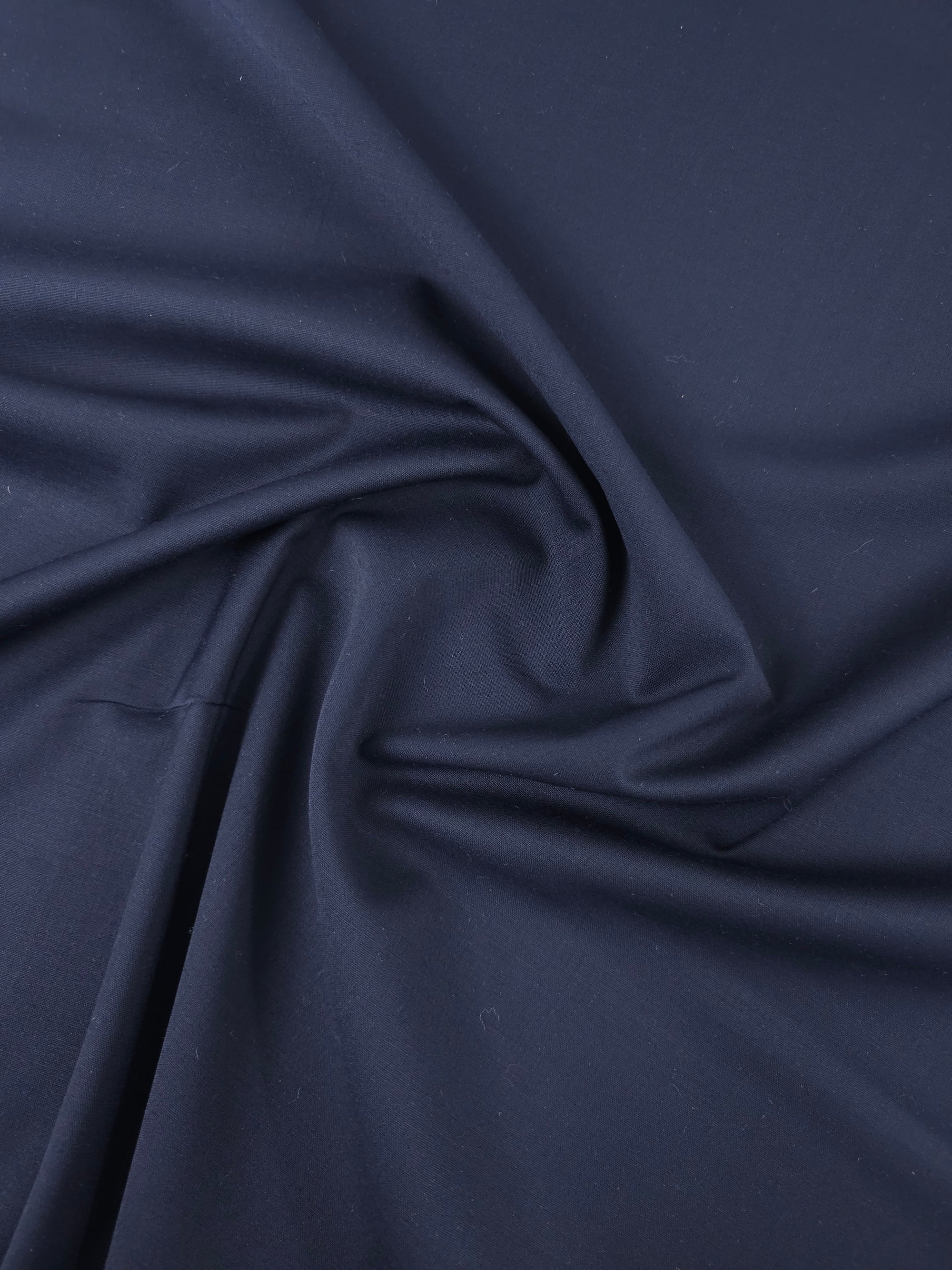 Dark Navy Poly Wool Suiting - 5.5m Piece
