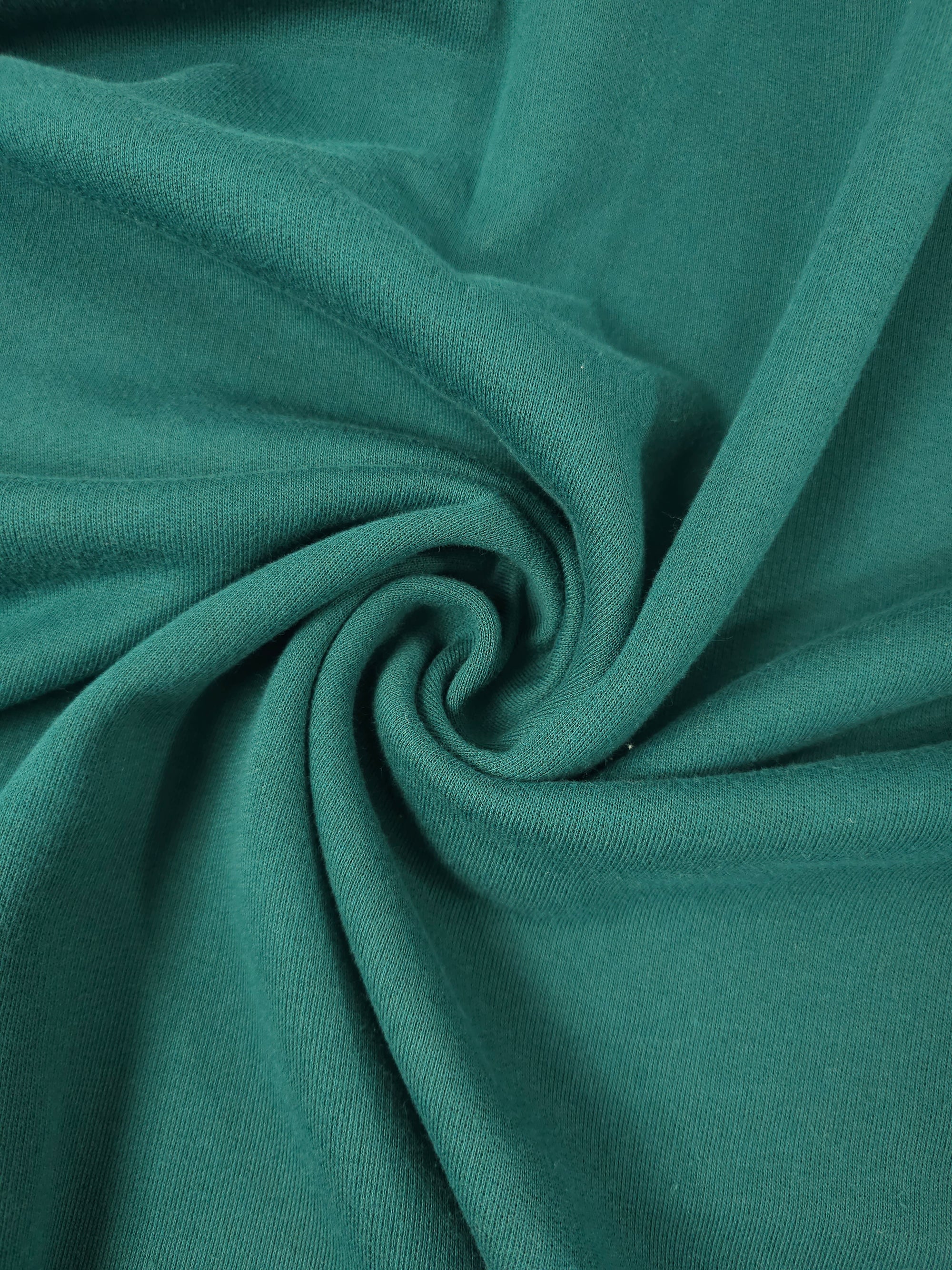 Green Fleece Backed Cotton Terry