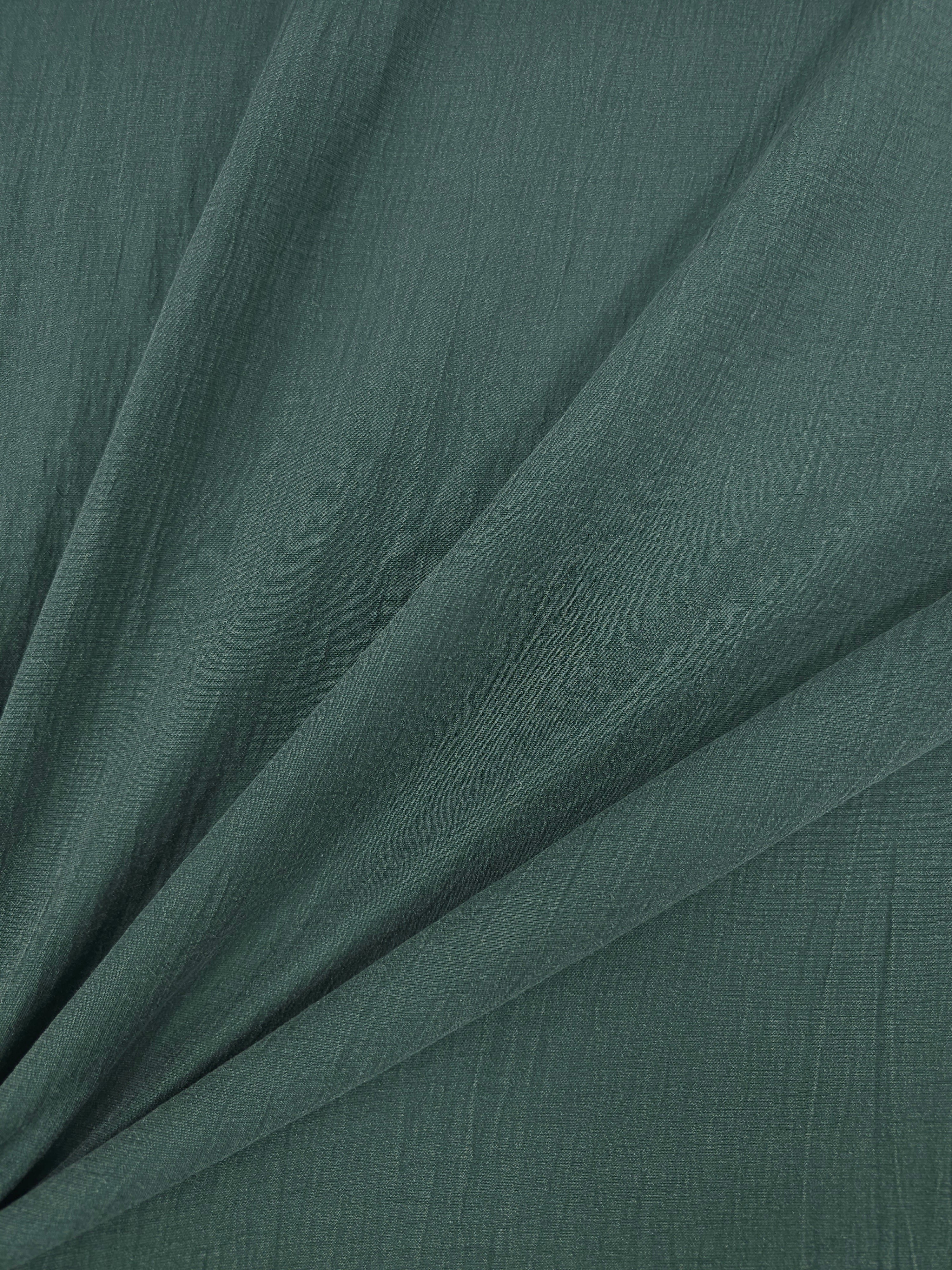 Pine Green Crinkle Cupro