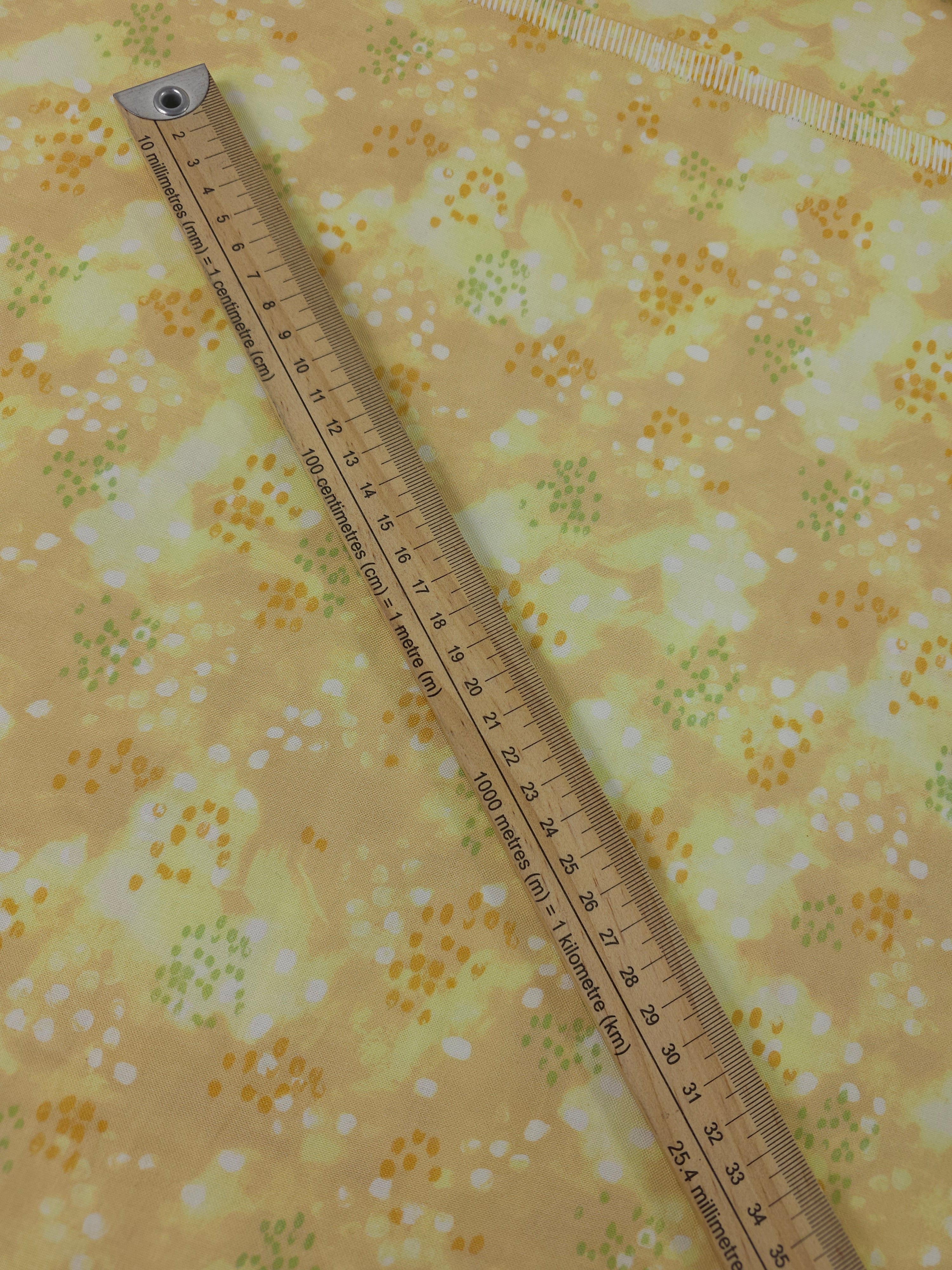 Marigold Abstract Speckle Splodge 100% Cotton