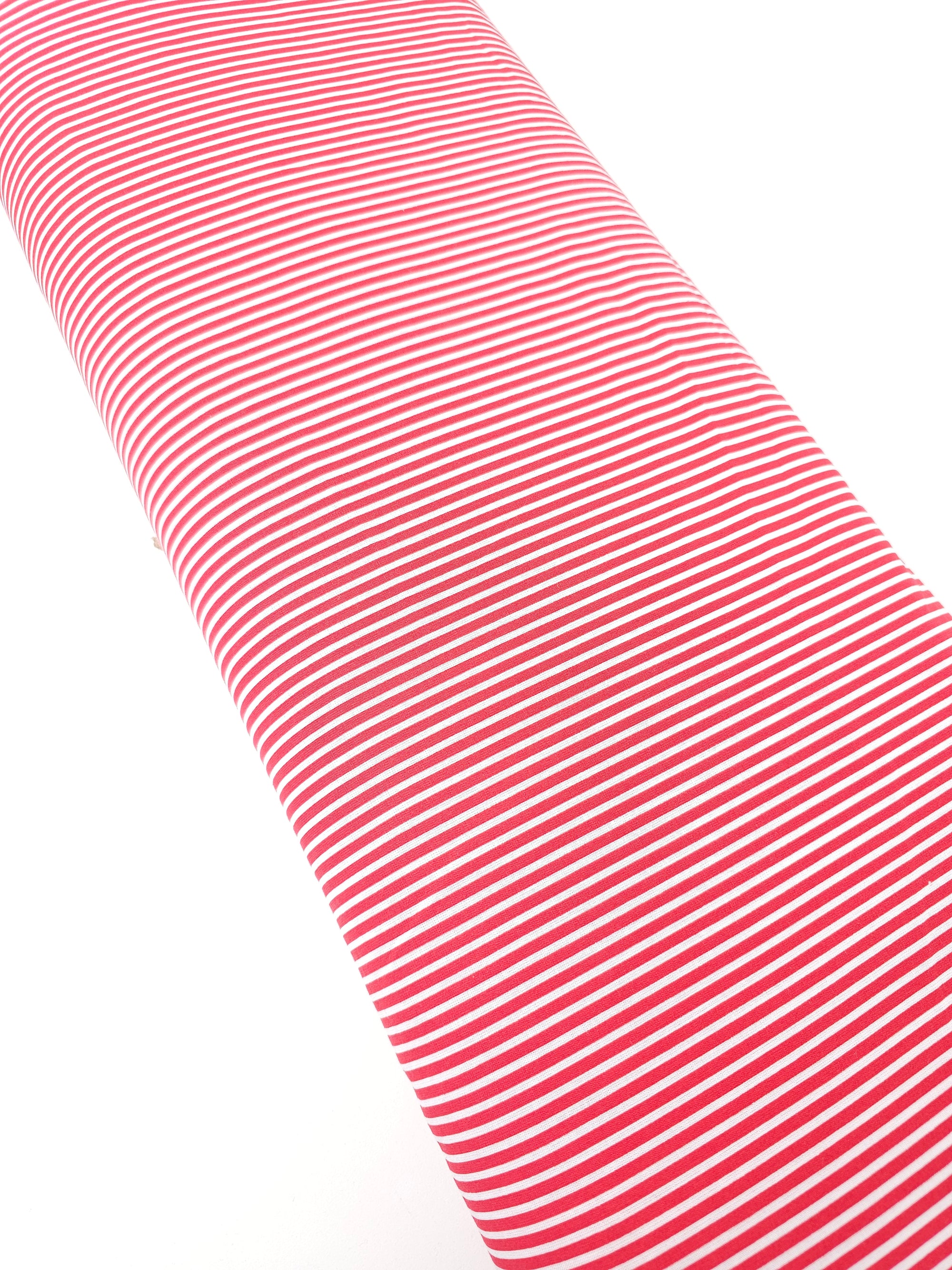 Candy Red Stripe 100% Cotton