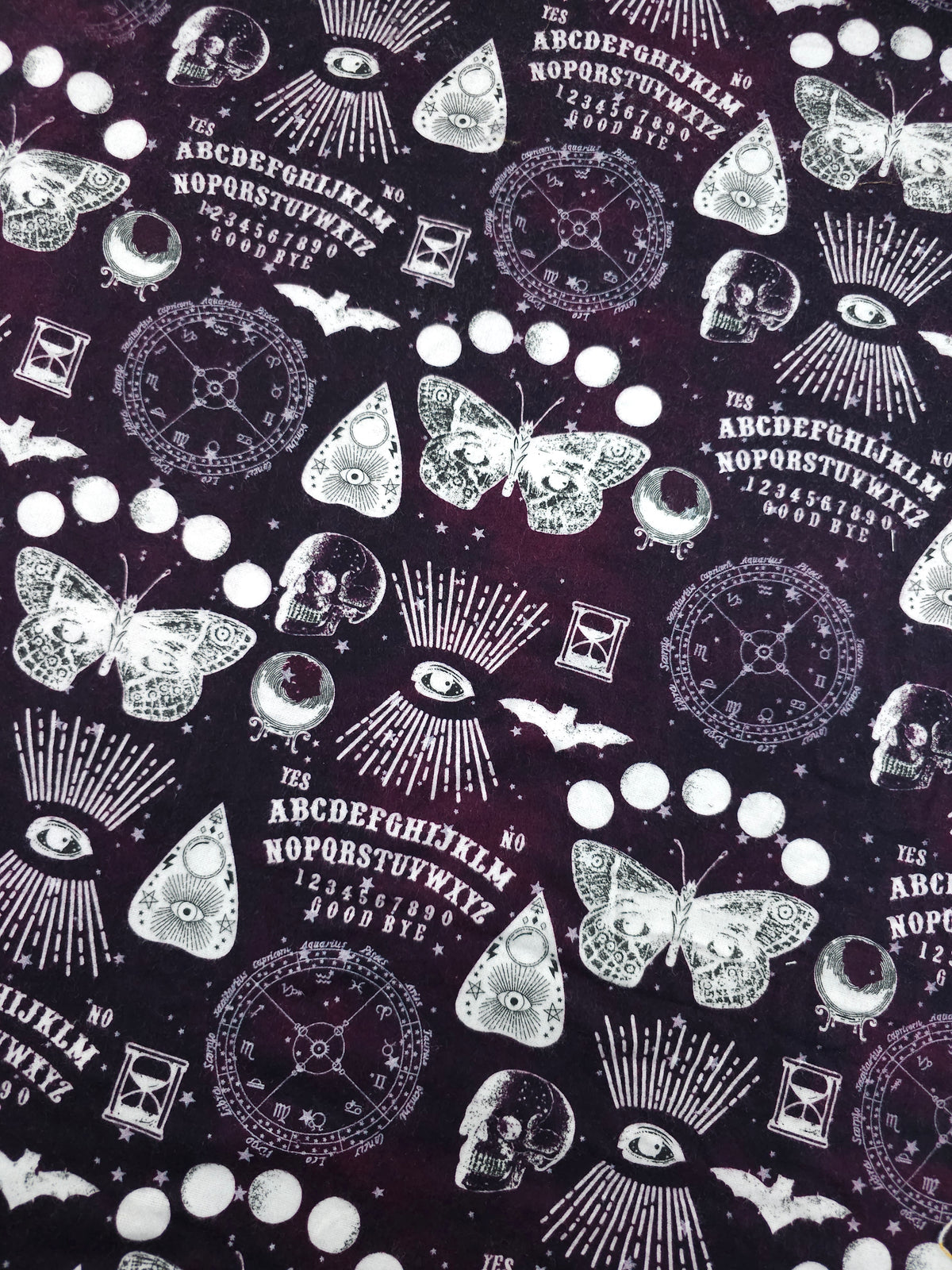 Midnight Purple Fortune Teller Lightweight Flannel Cotton - Joann