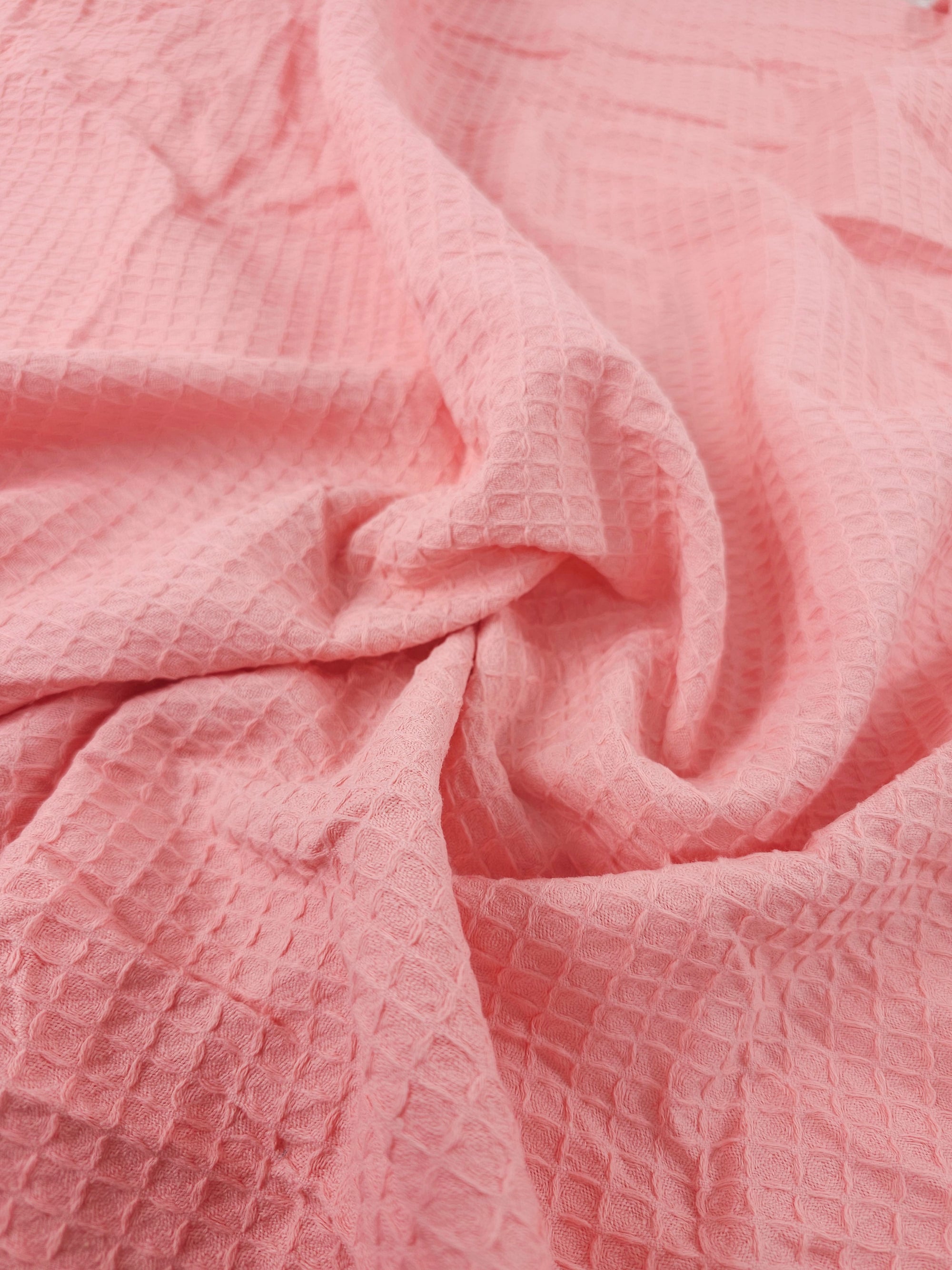Candy Pink Waffle Cotton *EXTRA WIDE*