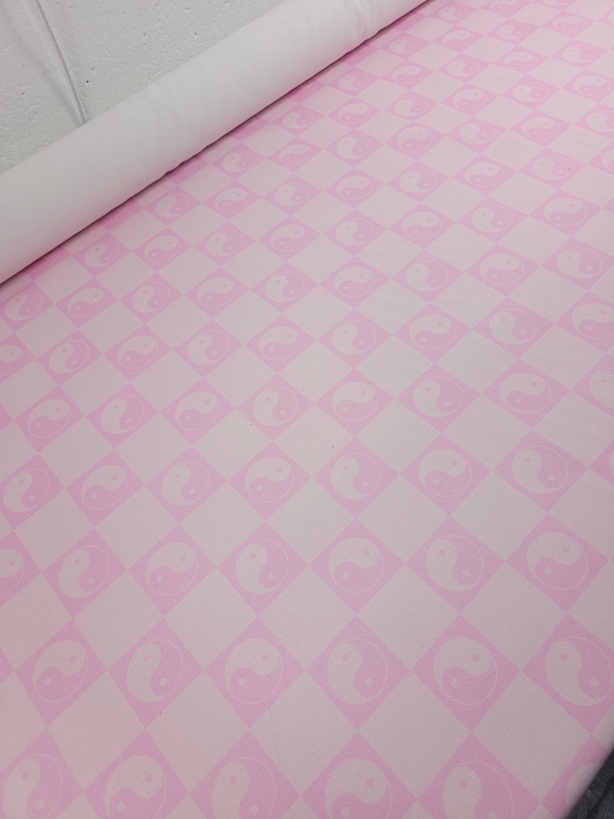 Pink Yin Yang Check Denim