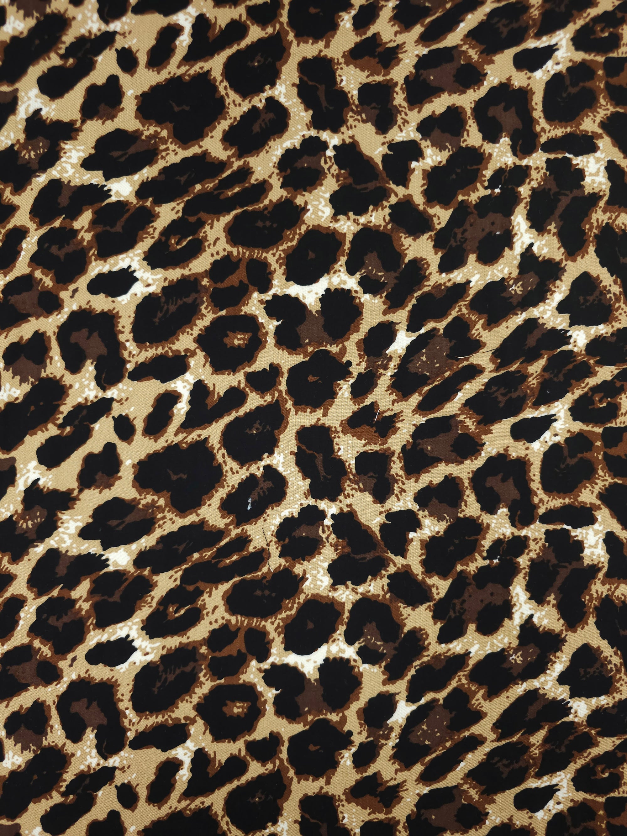 Brown Tones Leopard Viscose Challis