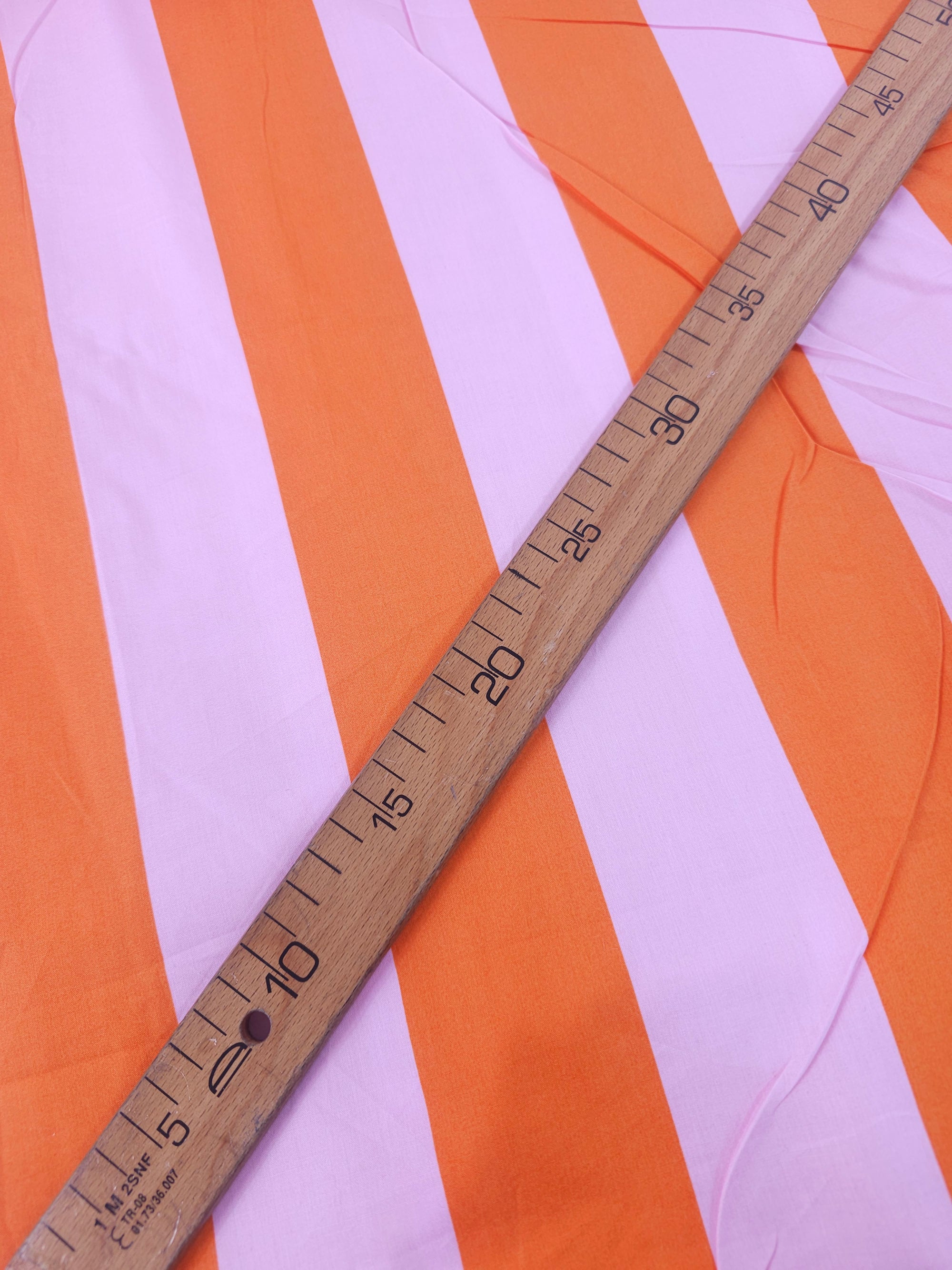Orange Pink Stripe 100% Cotton 118” - Ikea *EXTRA WIDE*