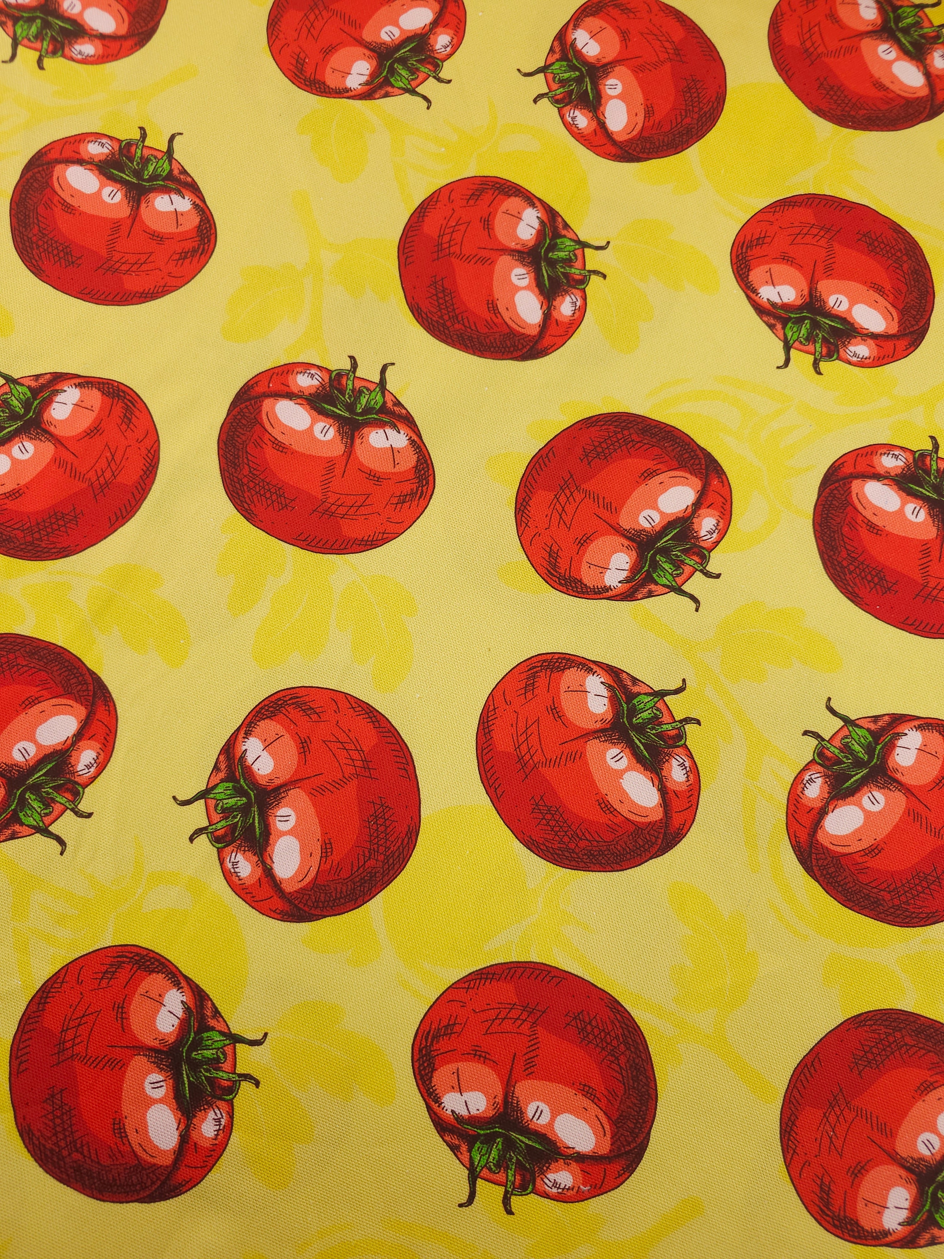Red/Yellow Tomatoes Canvas Cotton