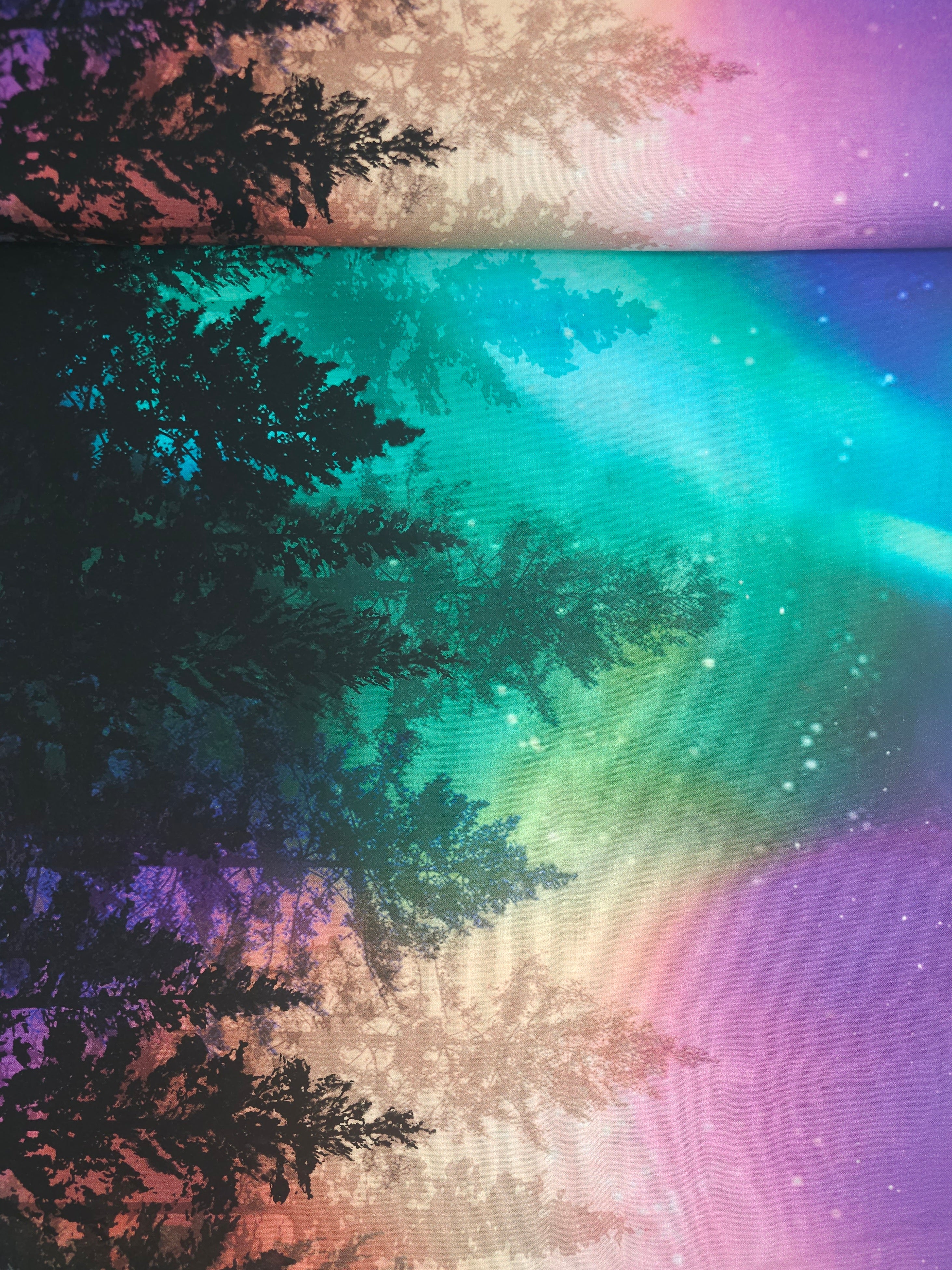 Forest Trees Aurora 100% Cotton
