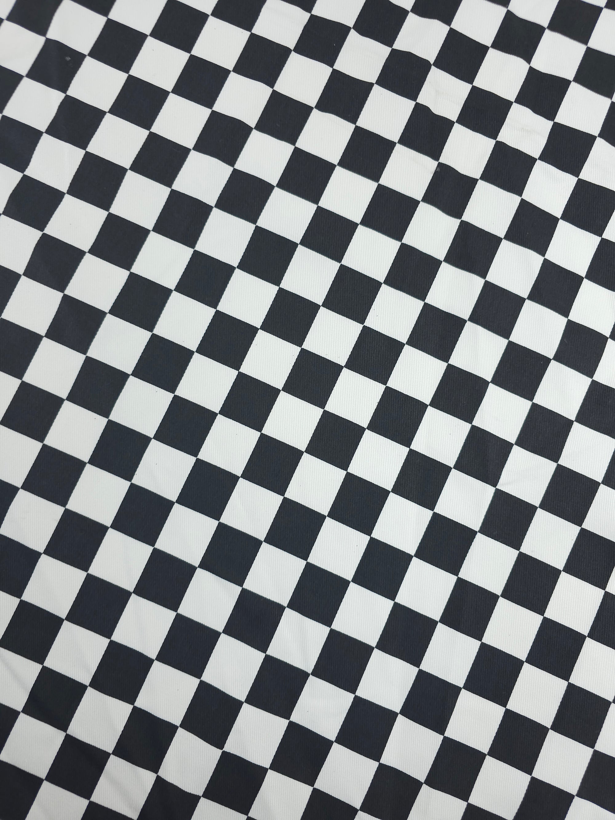 Black/White Checkerboard Denim
