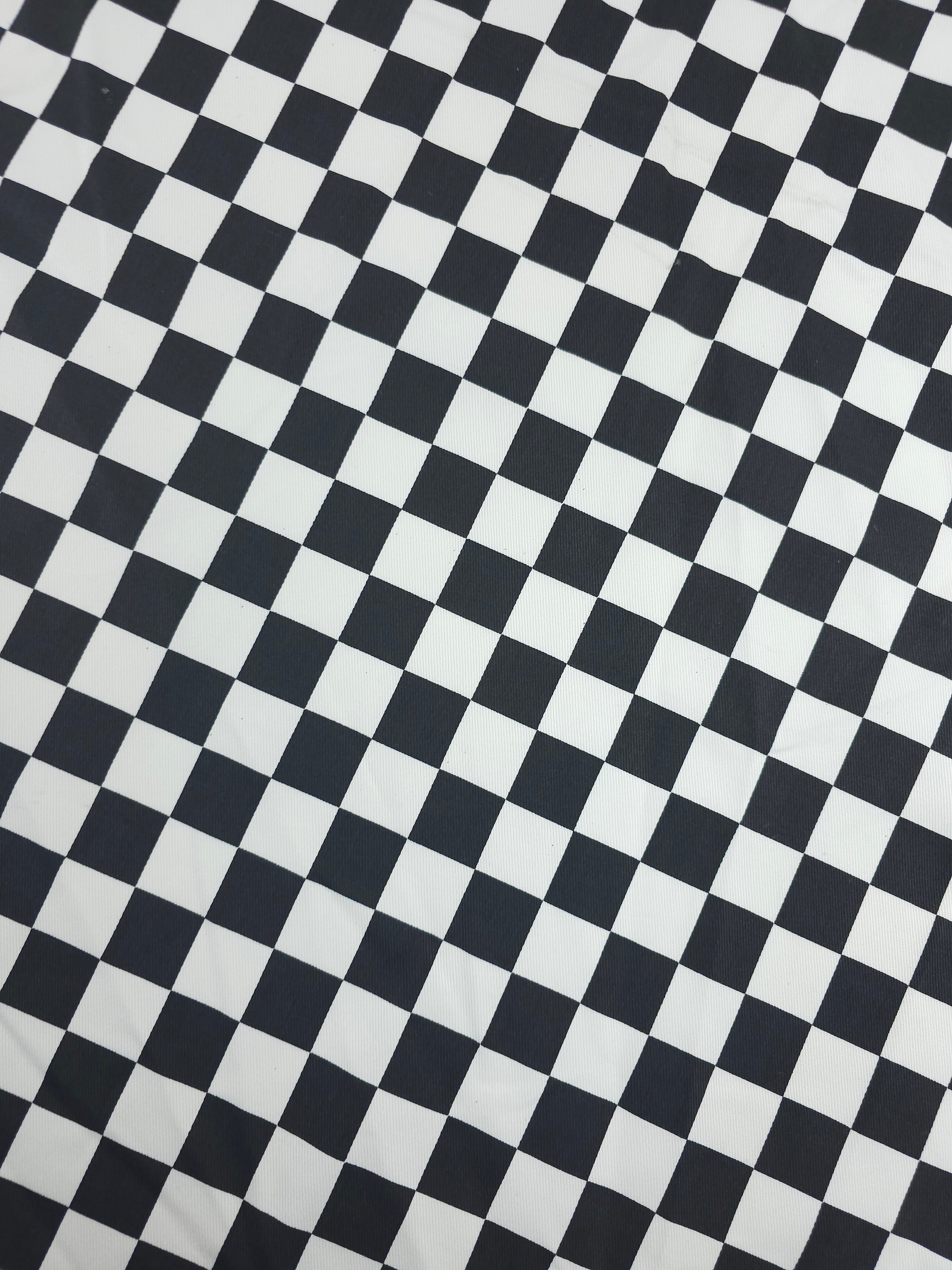 Black/White Checkerboard Denim