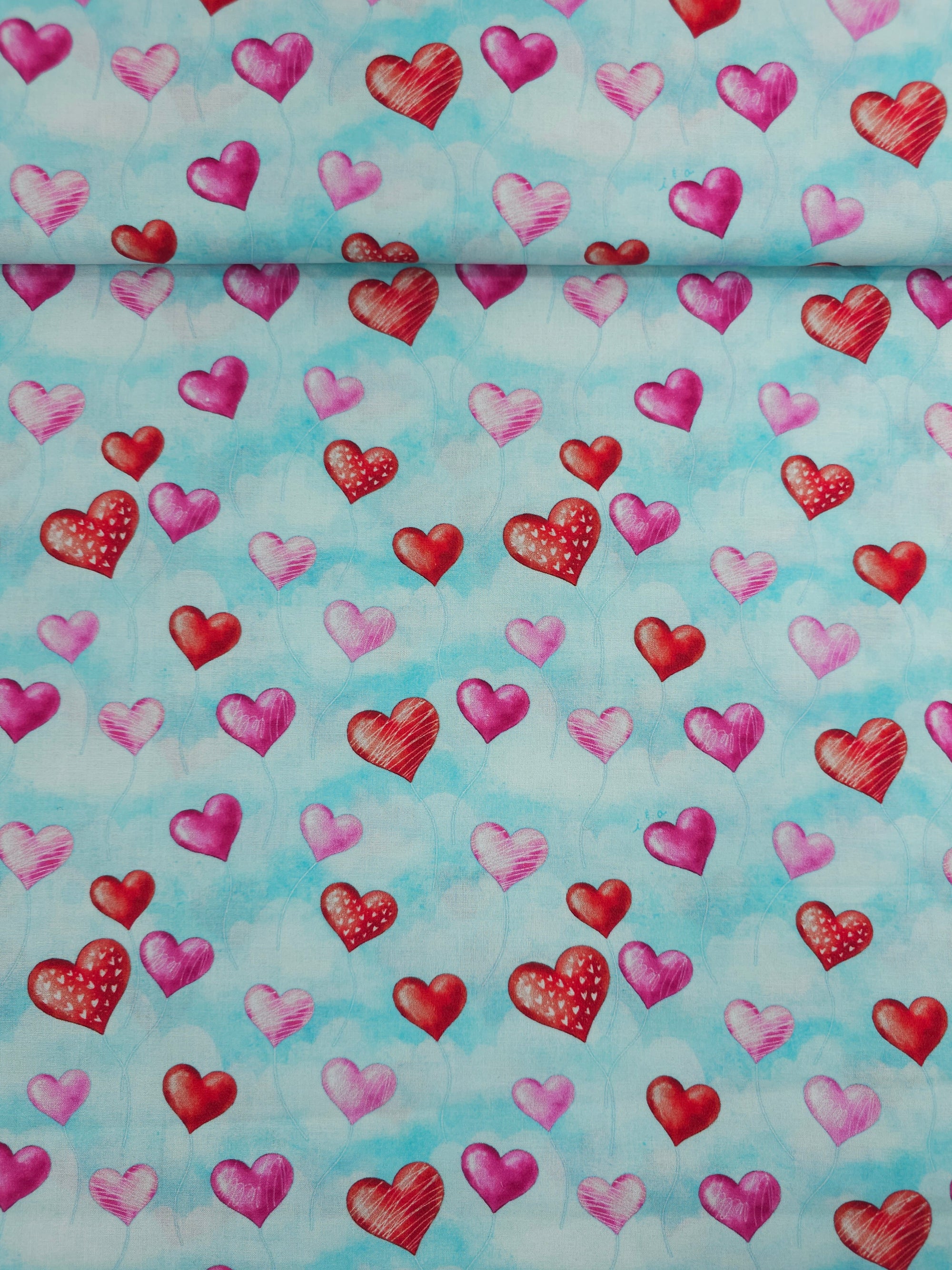 Floating Heart Balloons 100% Cotton