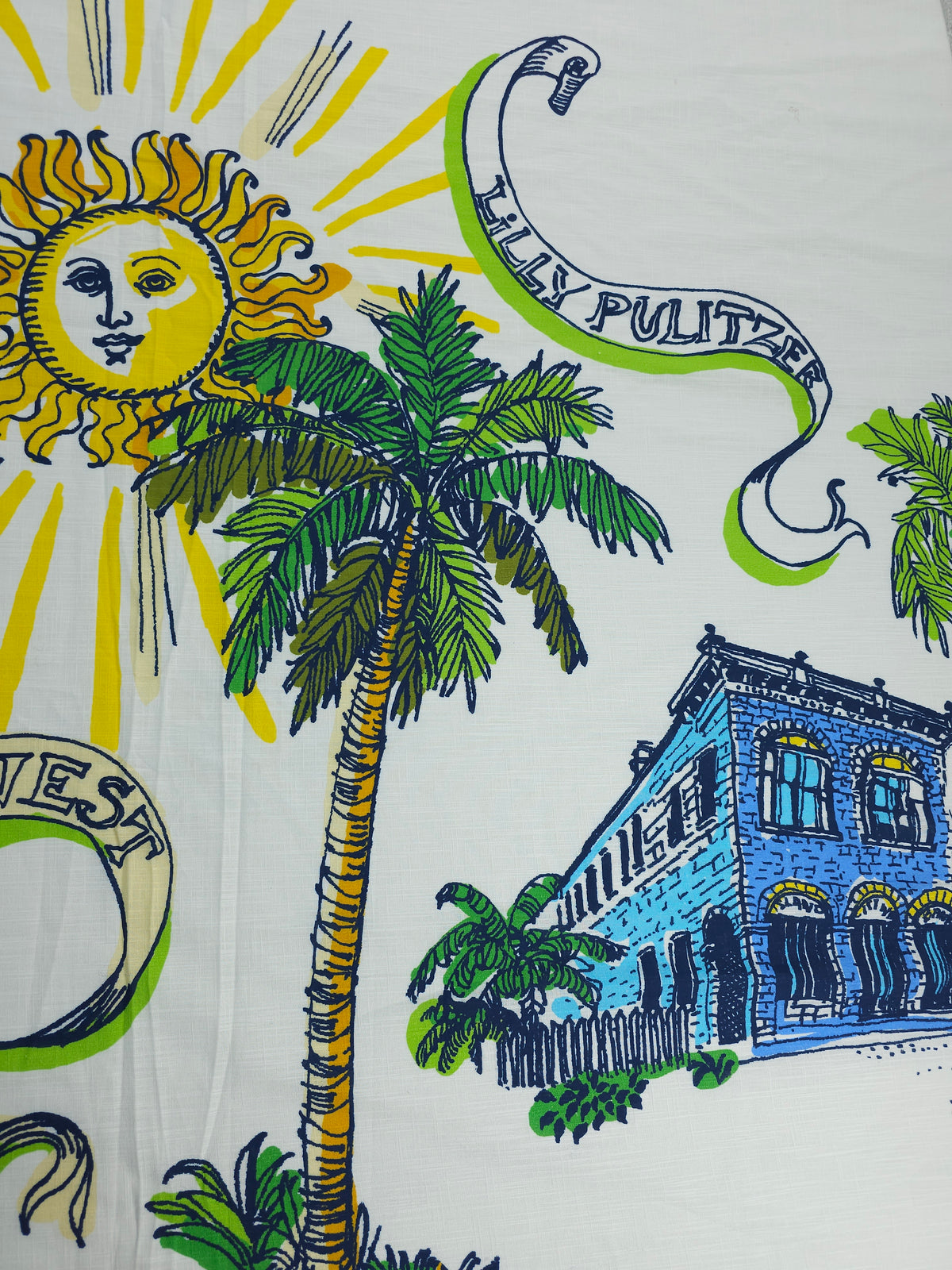 Large Coconut Key West Flax Cotton - 3.40m Panel - Lilly Pulitzer