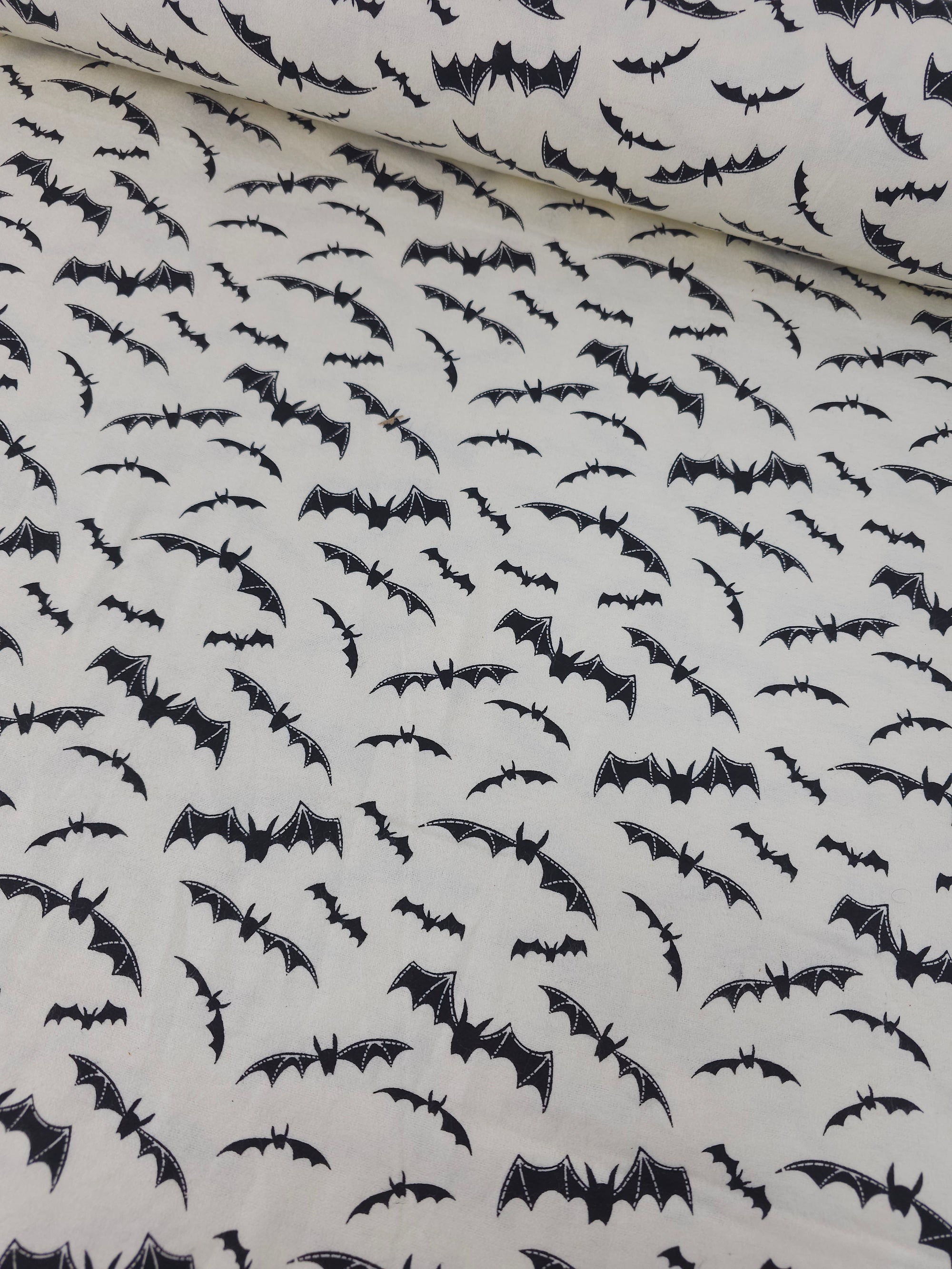 White/Black Bats Lightweight Flannel Cotton
