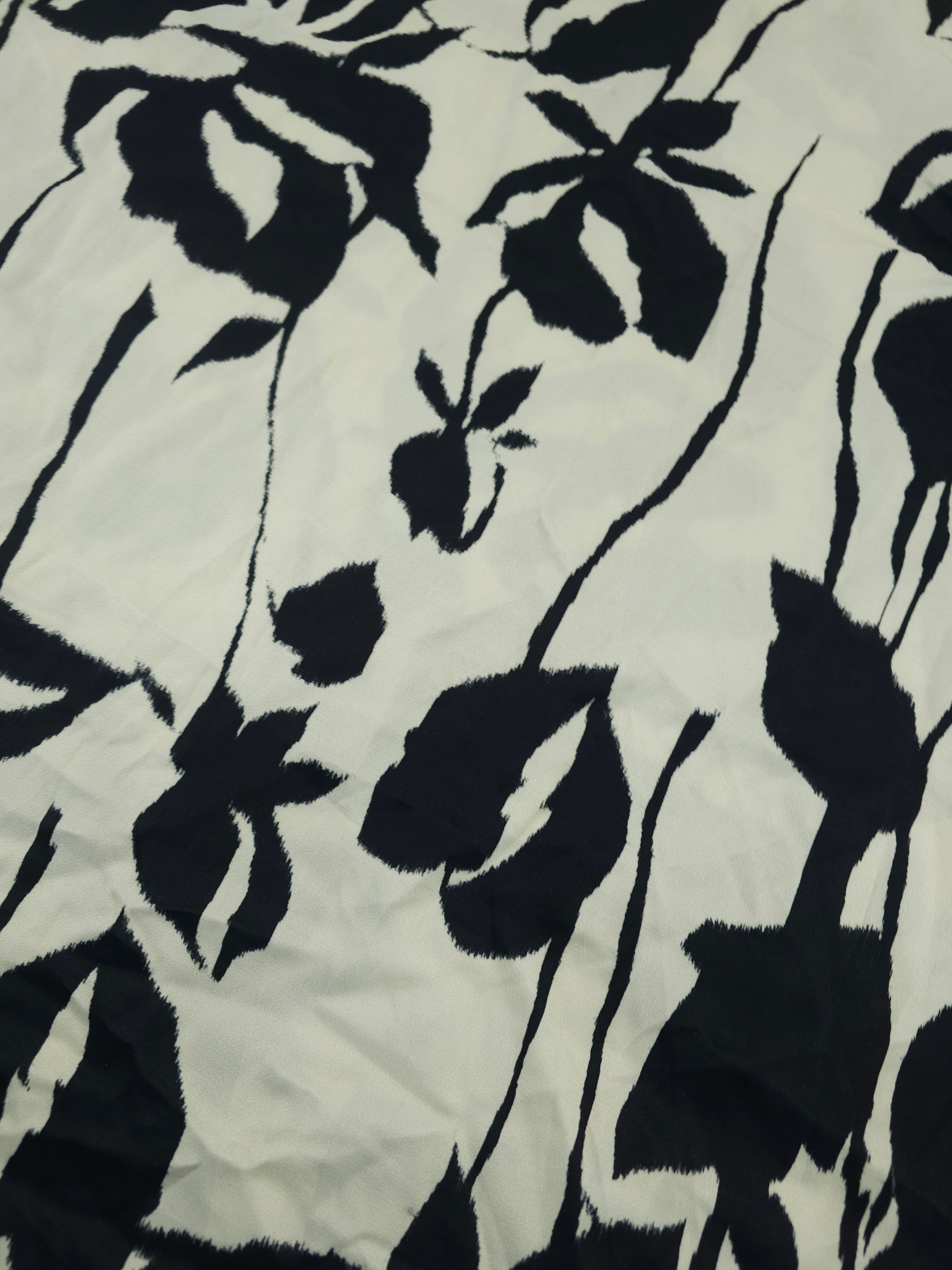 Shadowed flower weed Viscose satin- 2.3m piece