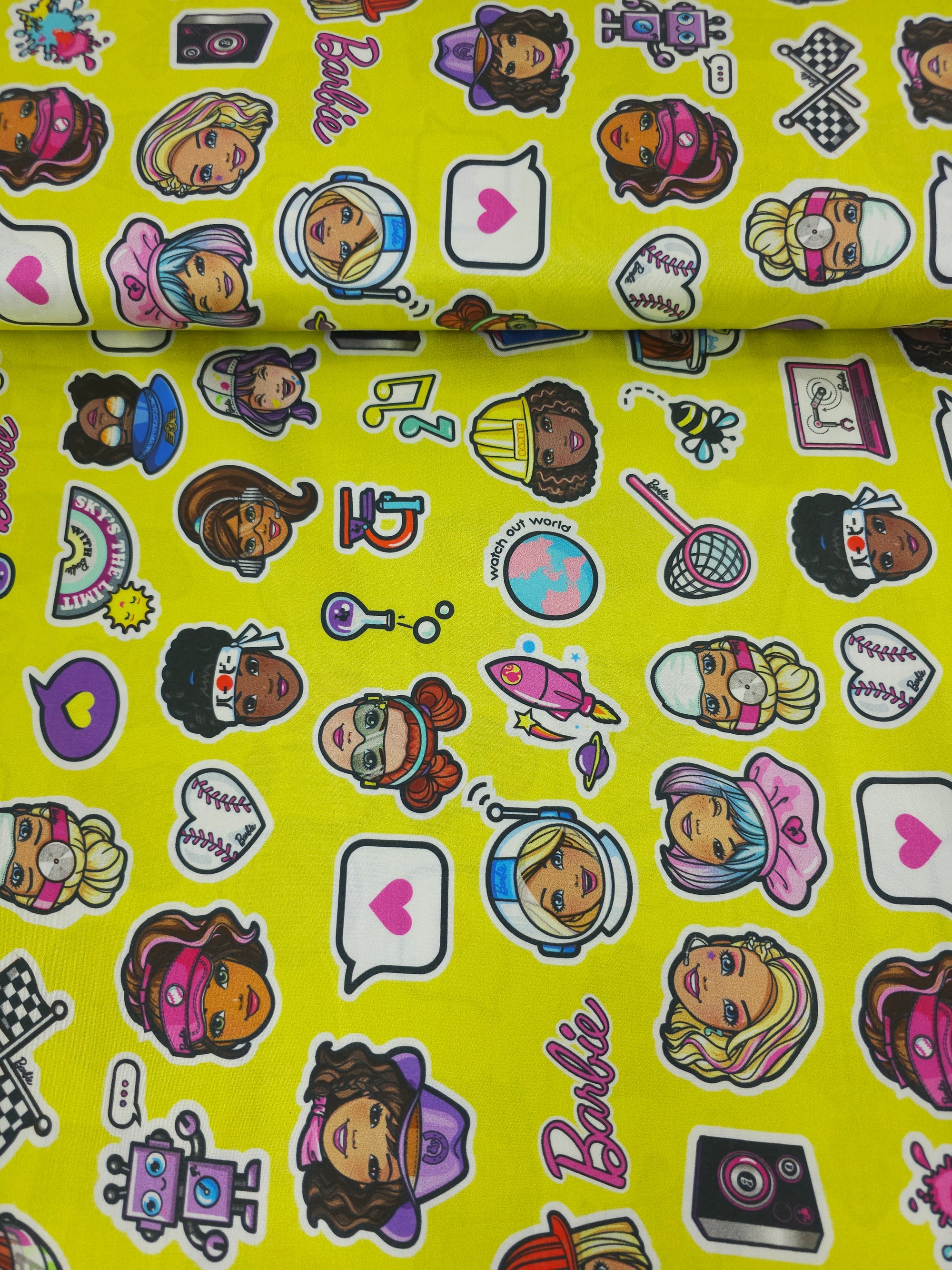 Barbie and Friends Cotton Sateen 74" *EXTRA WIDE*