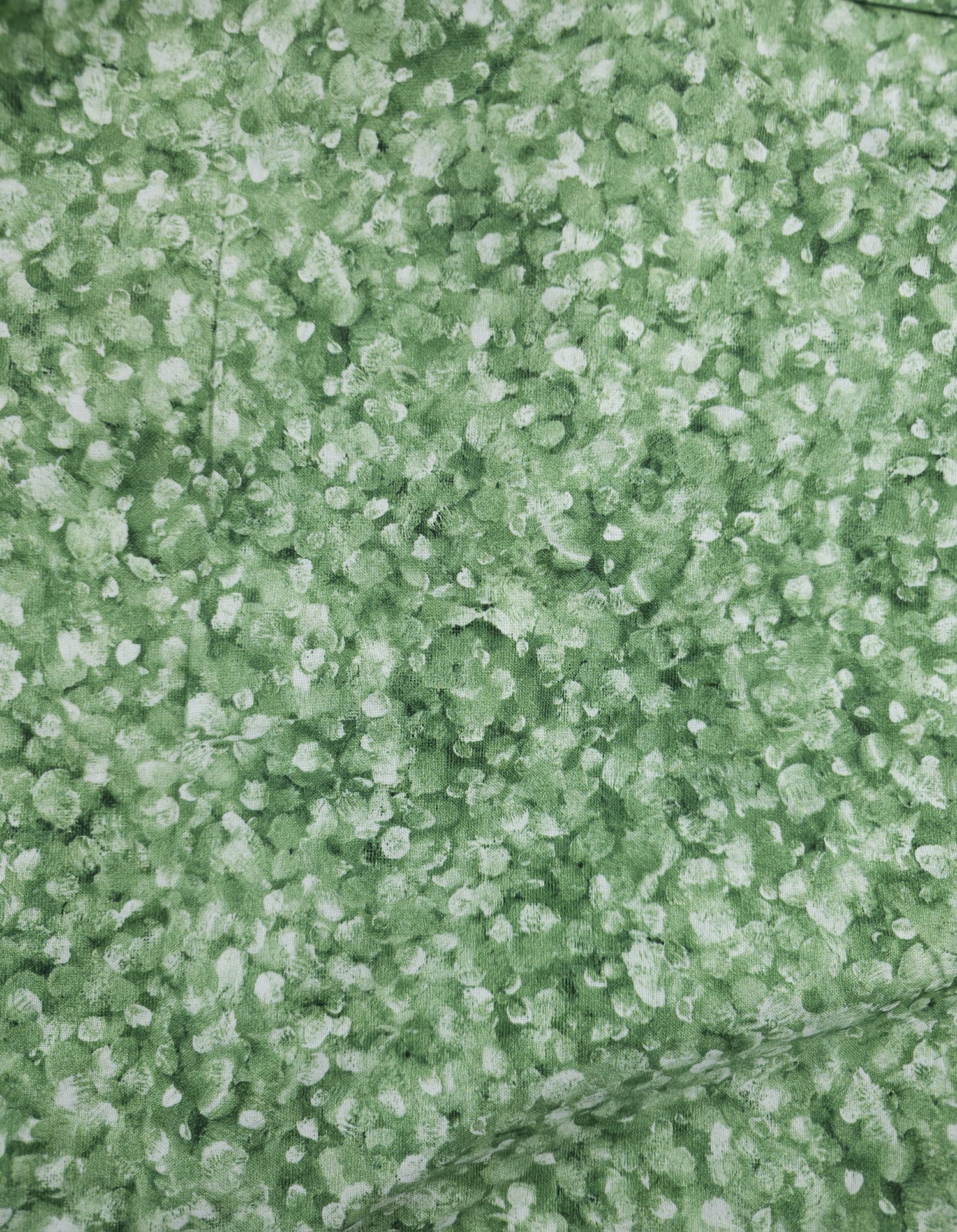 Dabble Paint Drops Texture Grass Cotton - 2.6m Piece