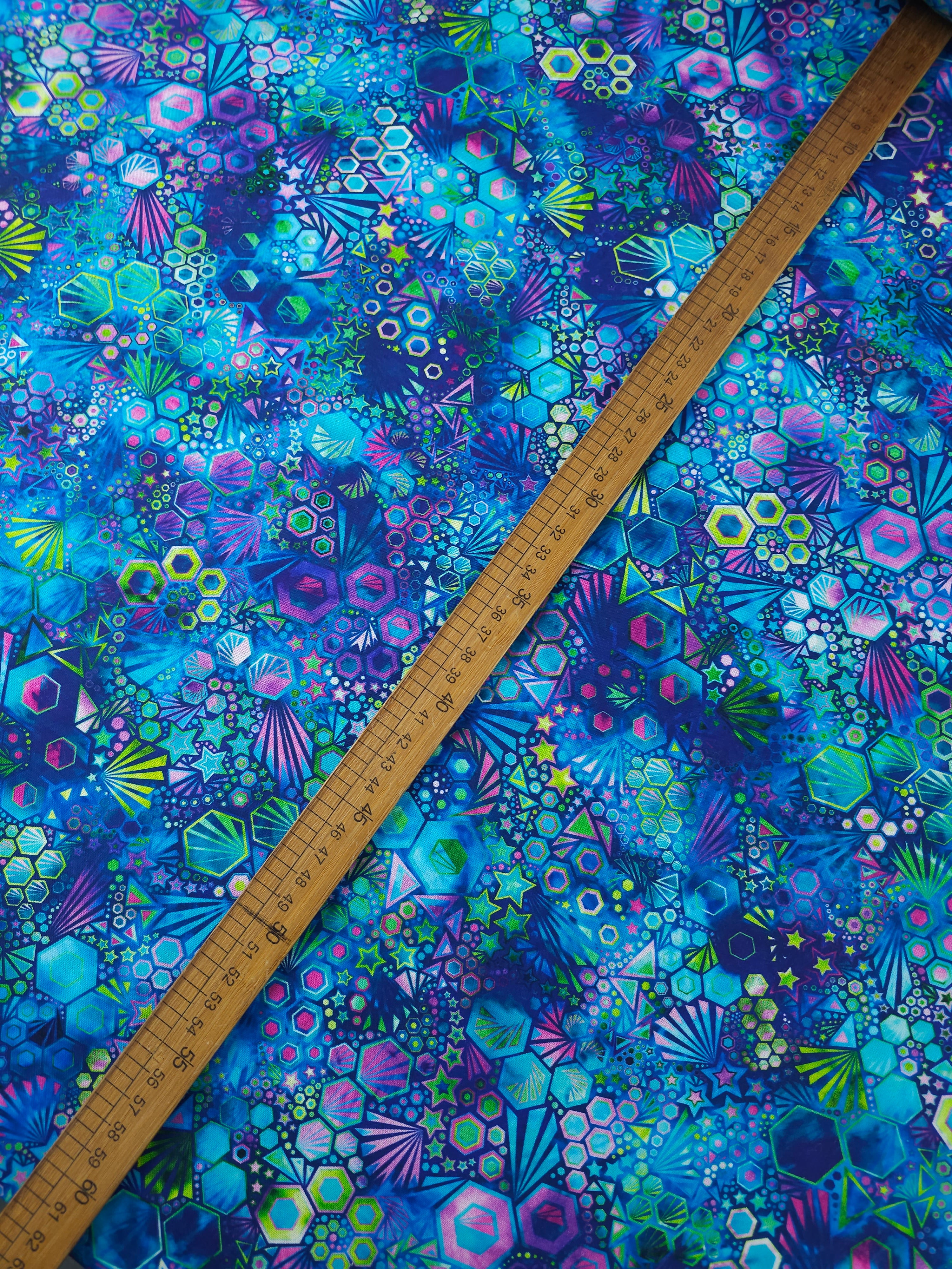 Blue Star Phantasma 100% Cotton 106" - Robert Kaufman *EXTRA WIDE*