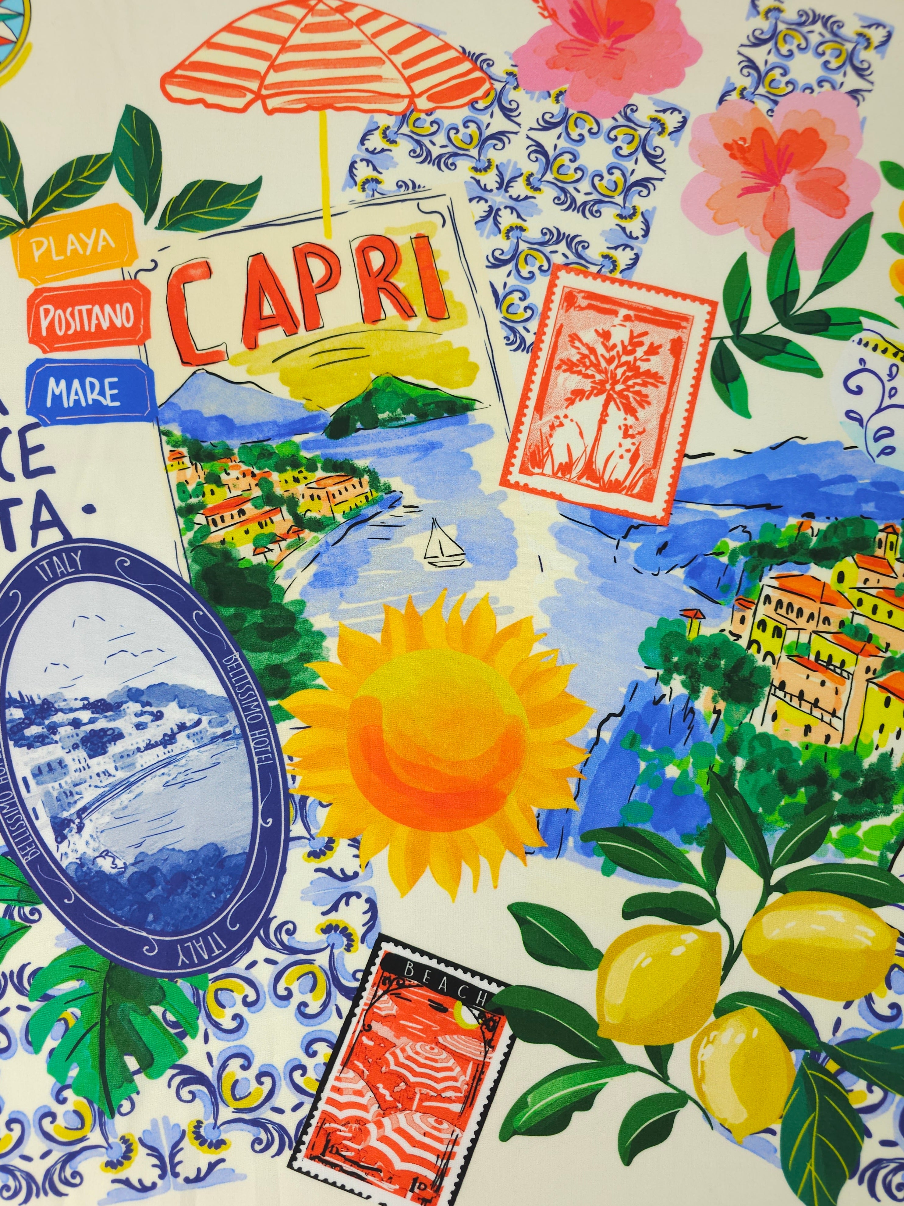 Capri Italy Lightweight Cotton - 75cm Panel
