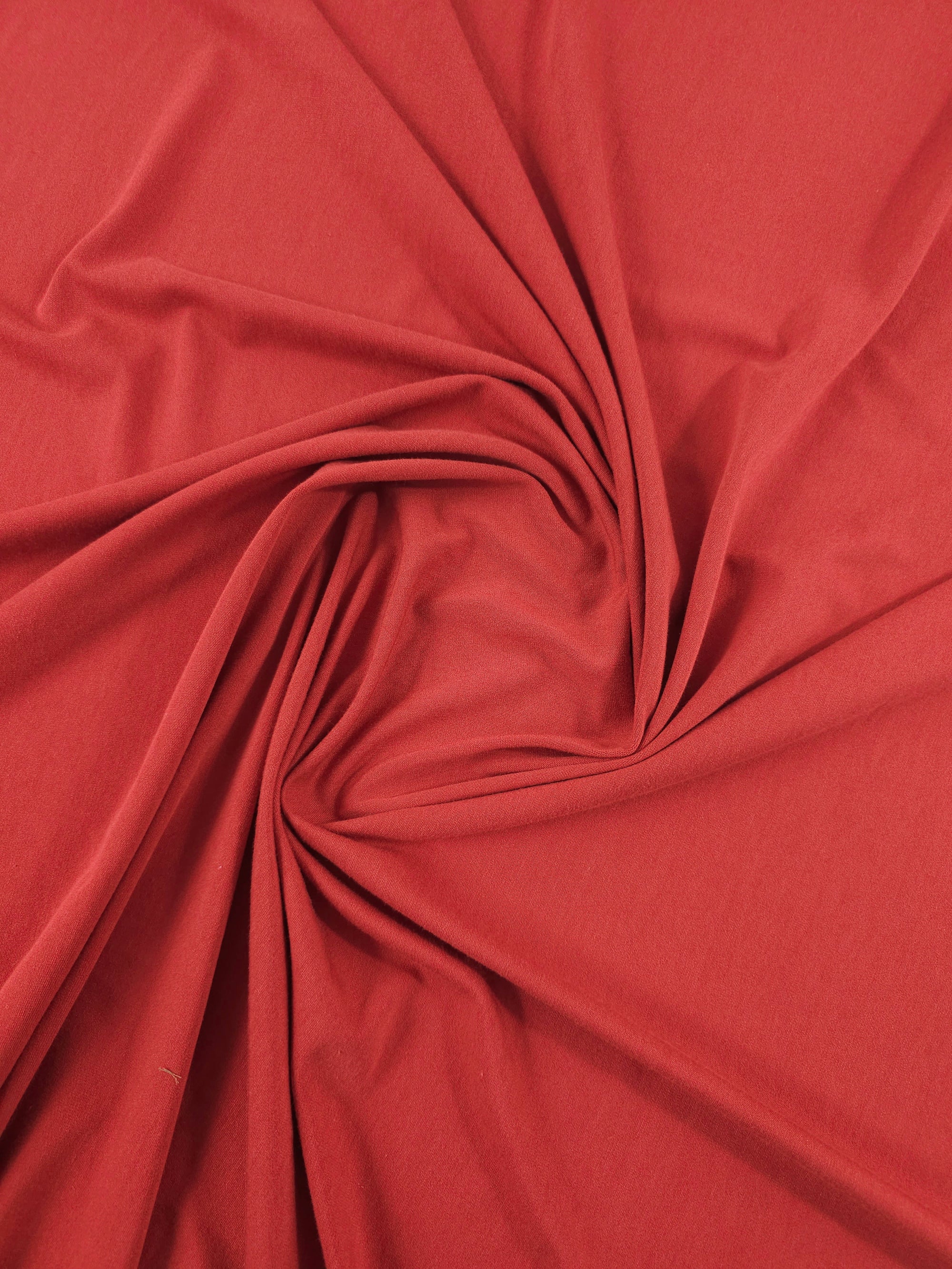 Brick Red Organic Bamboo Cotton Jersey