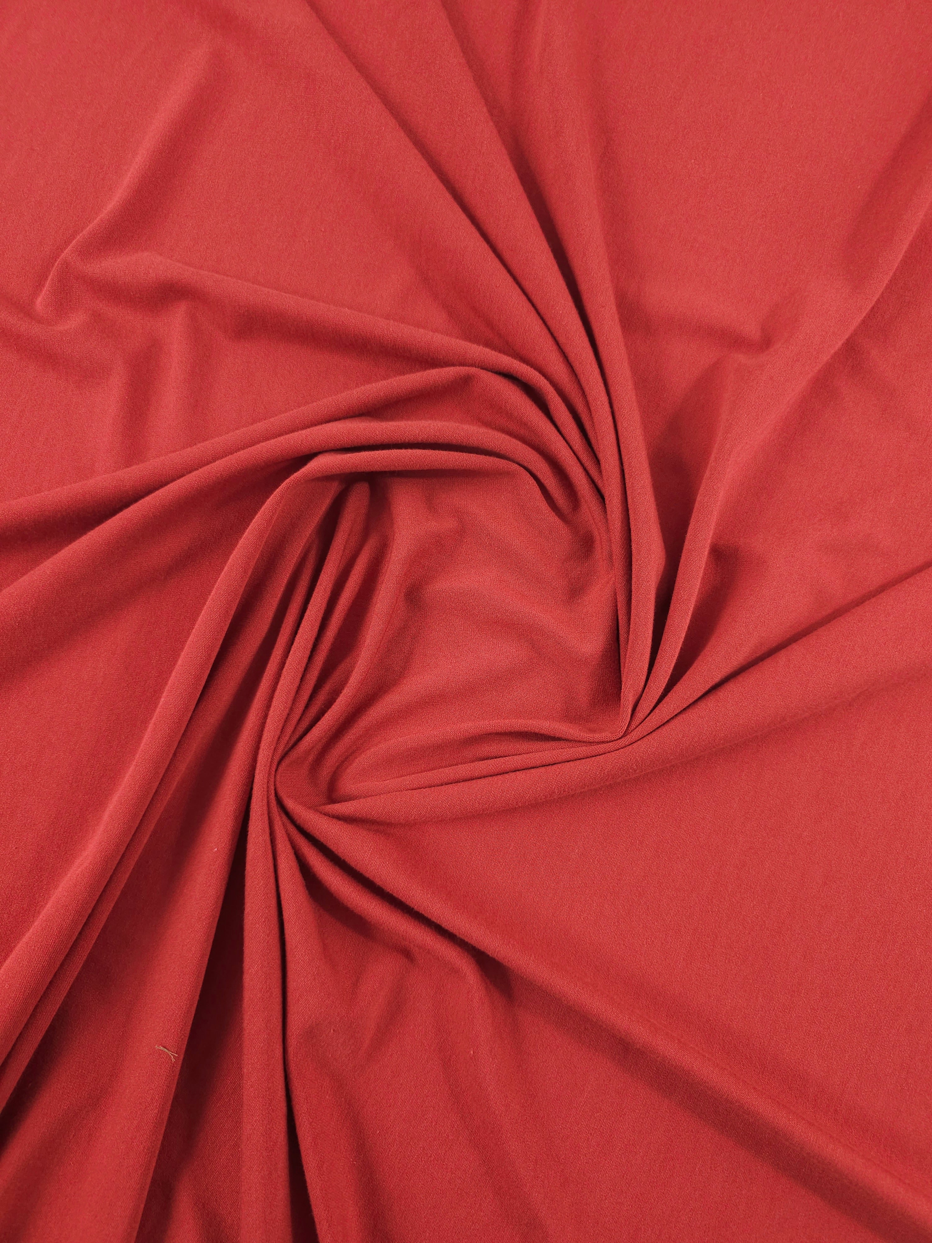 Brick Red Organic Bamboo Cotton Jersey