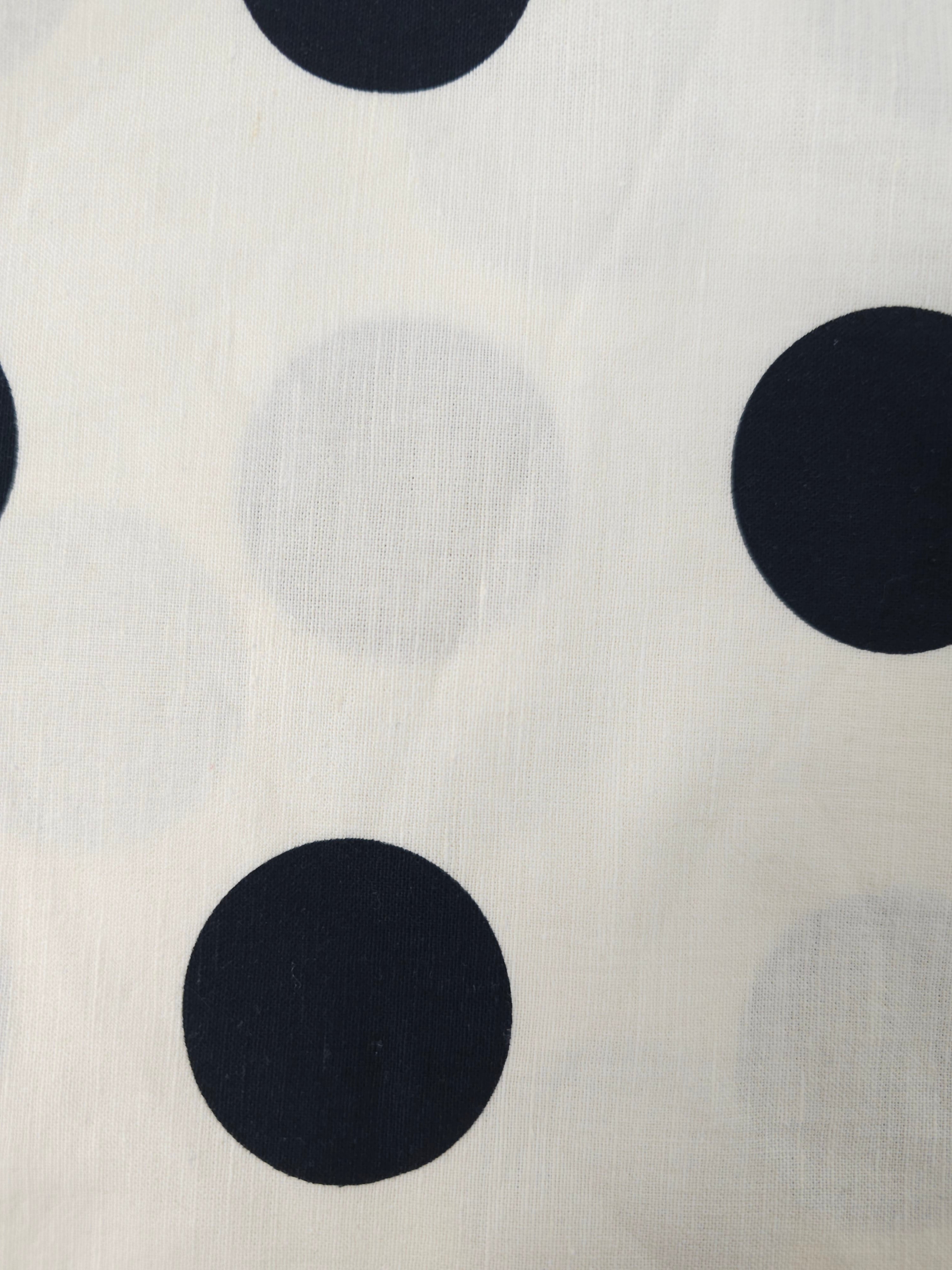 Off white polka Polycotton- 1.3m piece