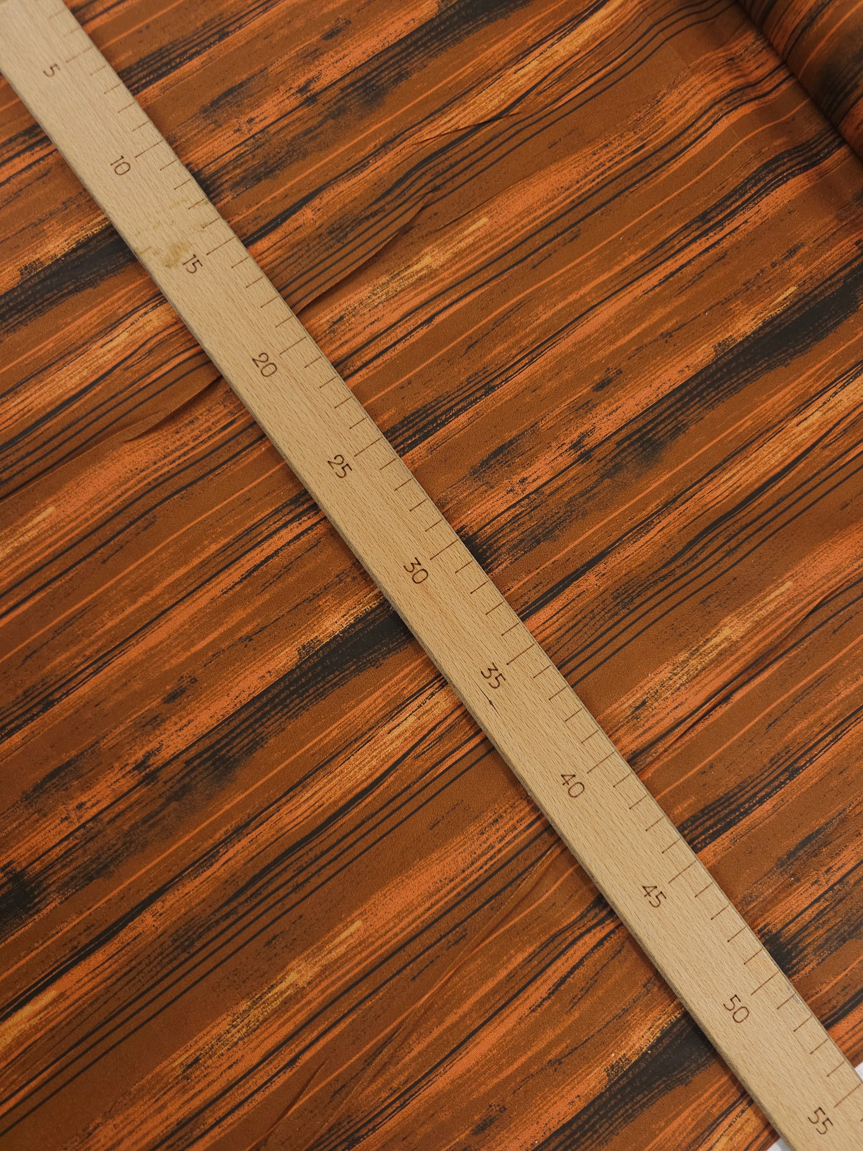 Rustic Brown Slab Stripe Streamer 100% Cotton