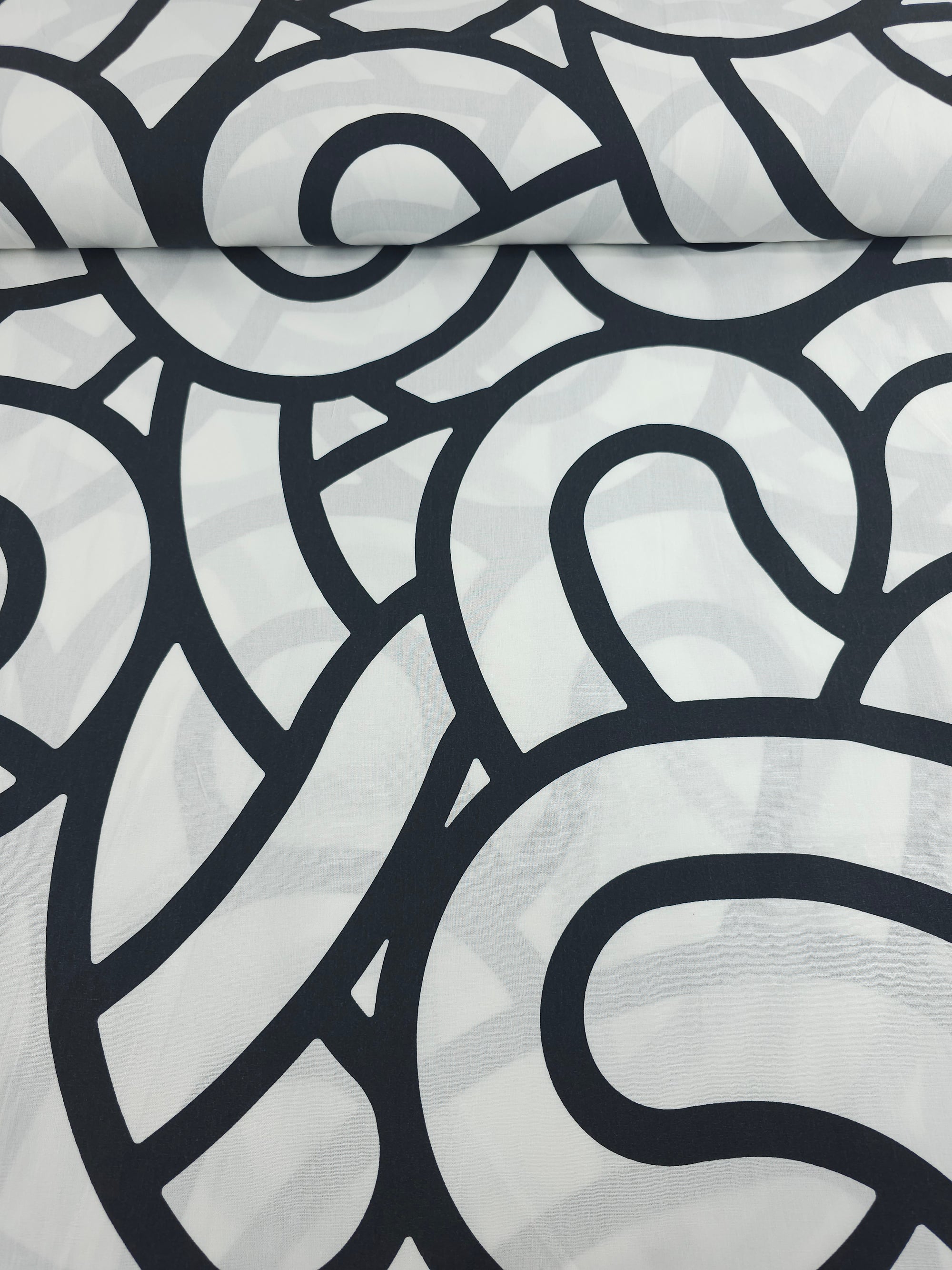 White/Black Large Knot Links 100% Cotton 90" - Ikea *EXTRA WIDE*