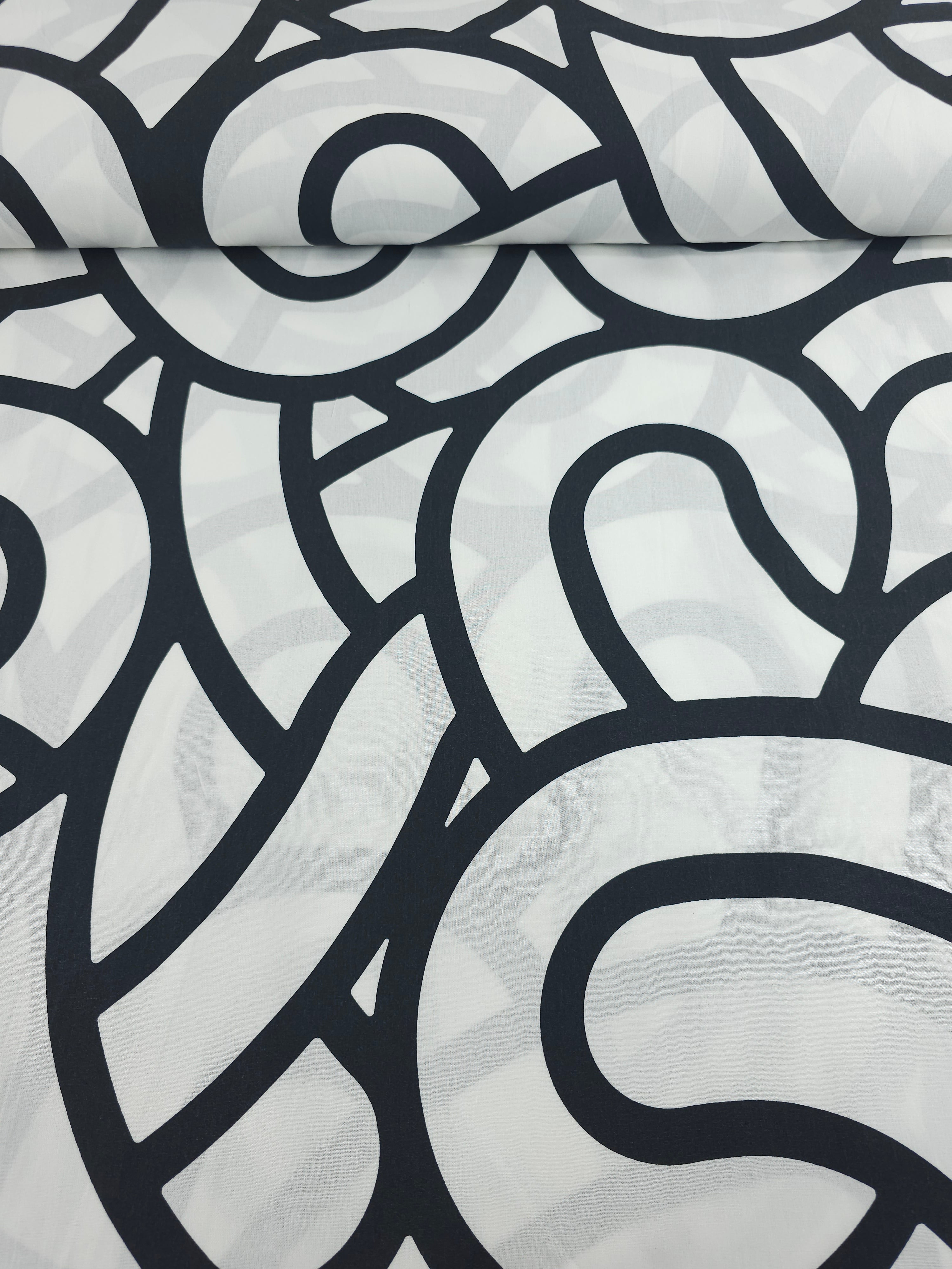 White/Black Large Knot Links 100% Cotton 90" - Ikea *EXTRA WIDE*